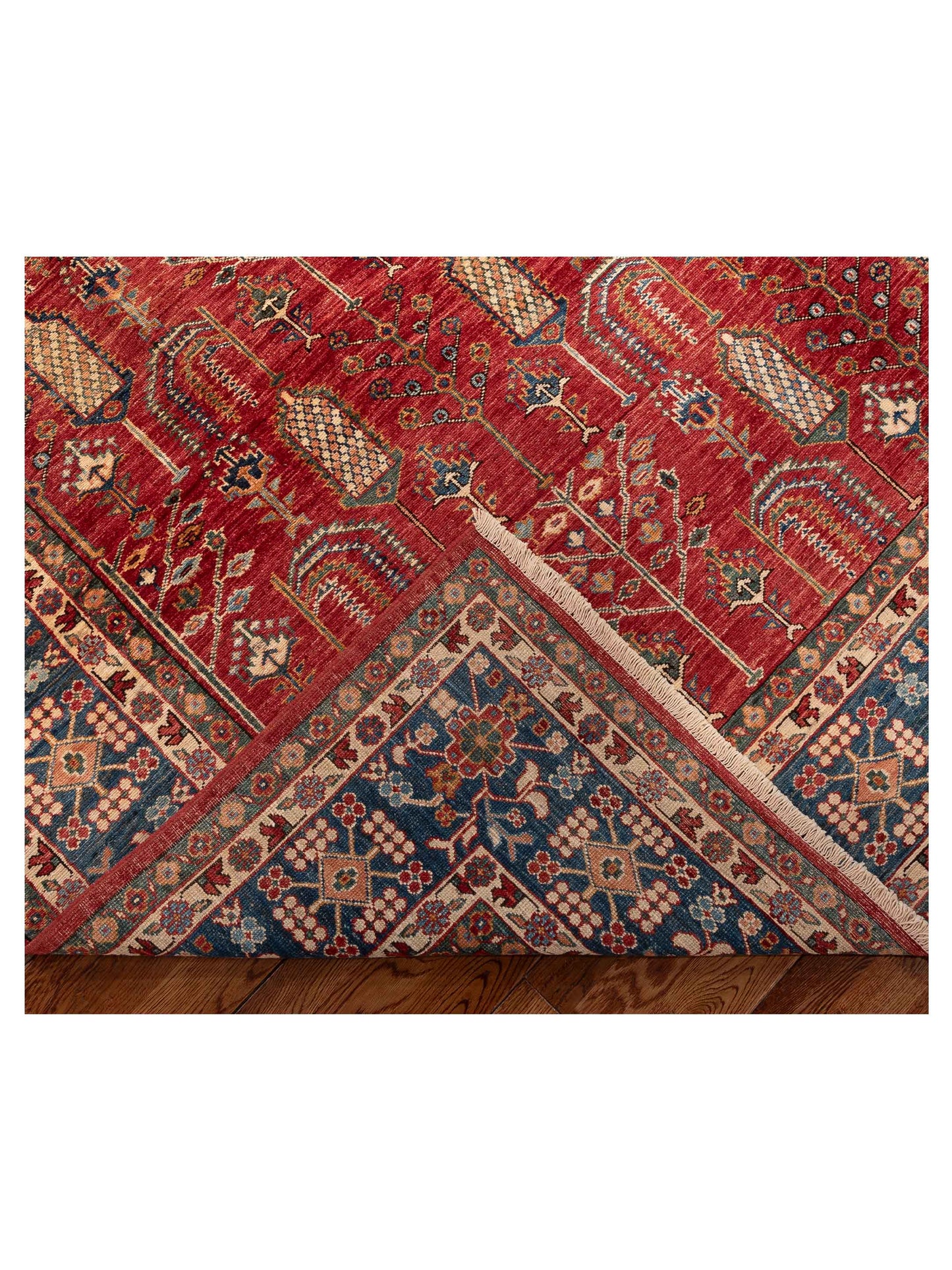 Kars 151259 Red Navy 8x9.7 Hand Knotted Rug