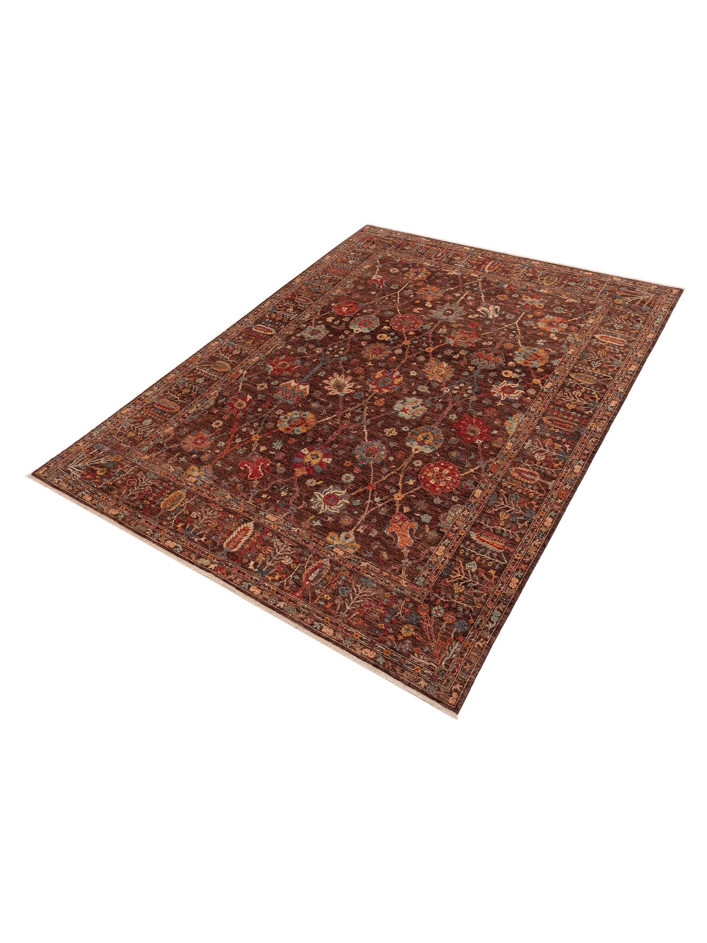 Sultan 151319 Brown Brown 8.11x11.8 Hand Knotted Rug
