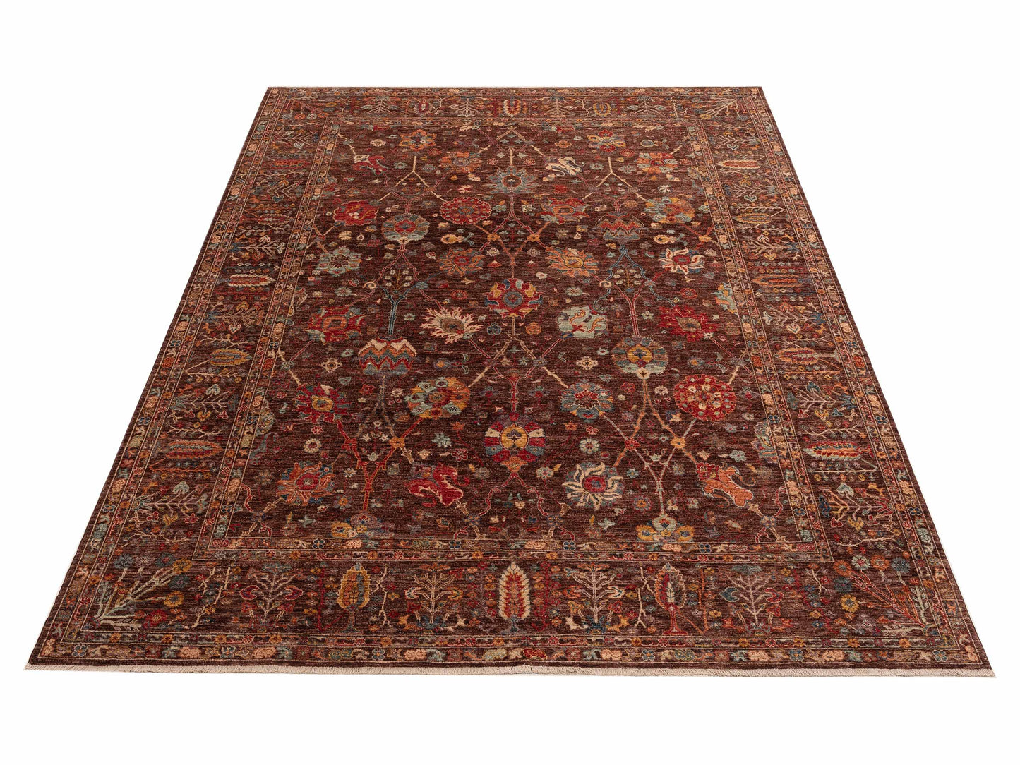 Sultan 151319 Brown Brown 8.11x11.8 Hand Knotted Rug