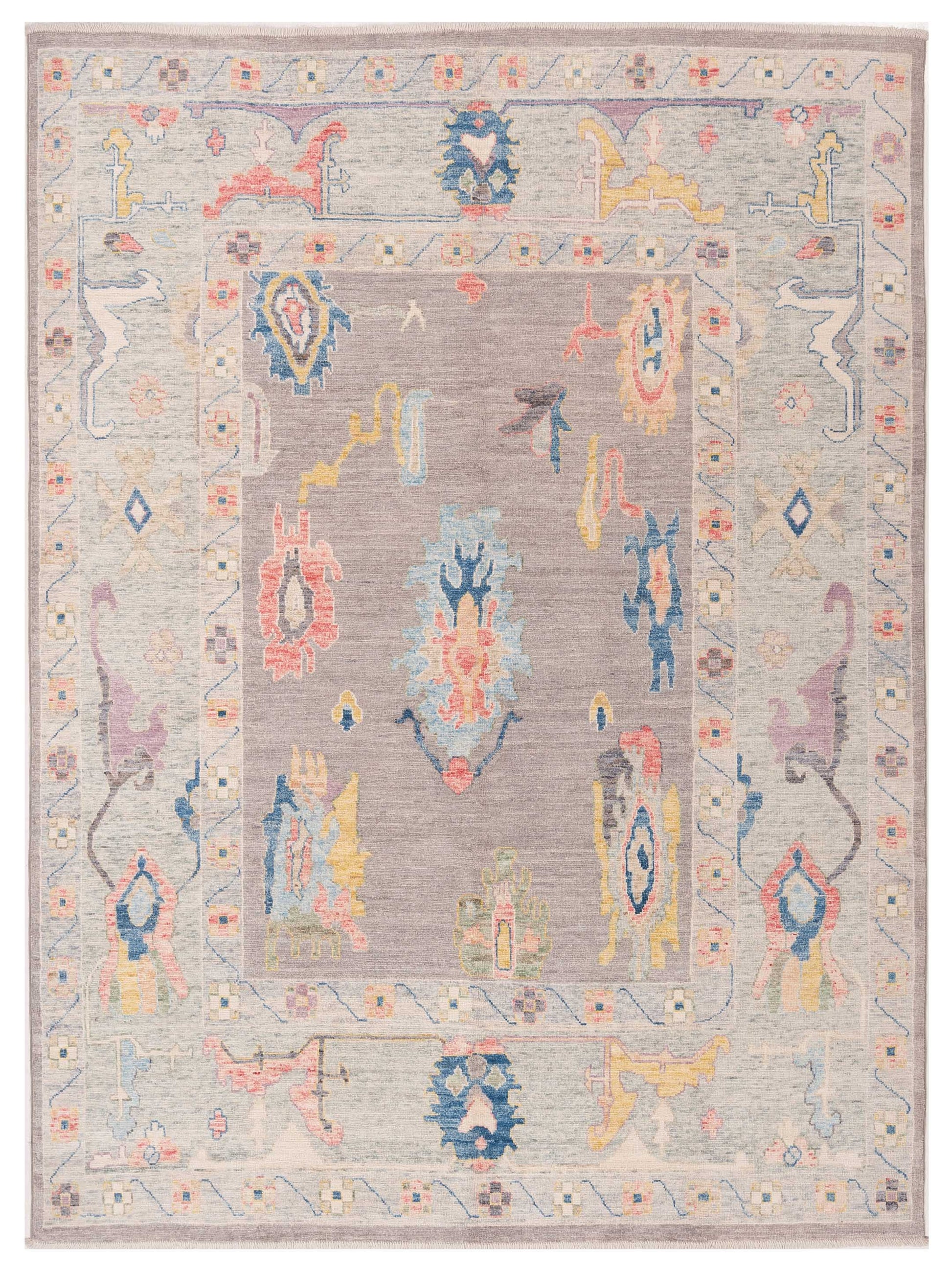 Pasha Anadol Oushak  Gray Light Gray Traditional