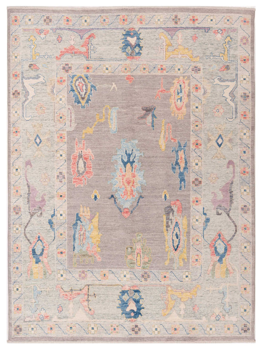 Pasha Anadol Oushak  Gray Light Gray Traditional
