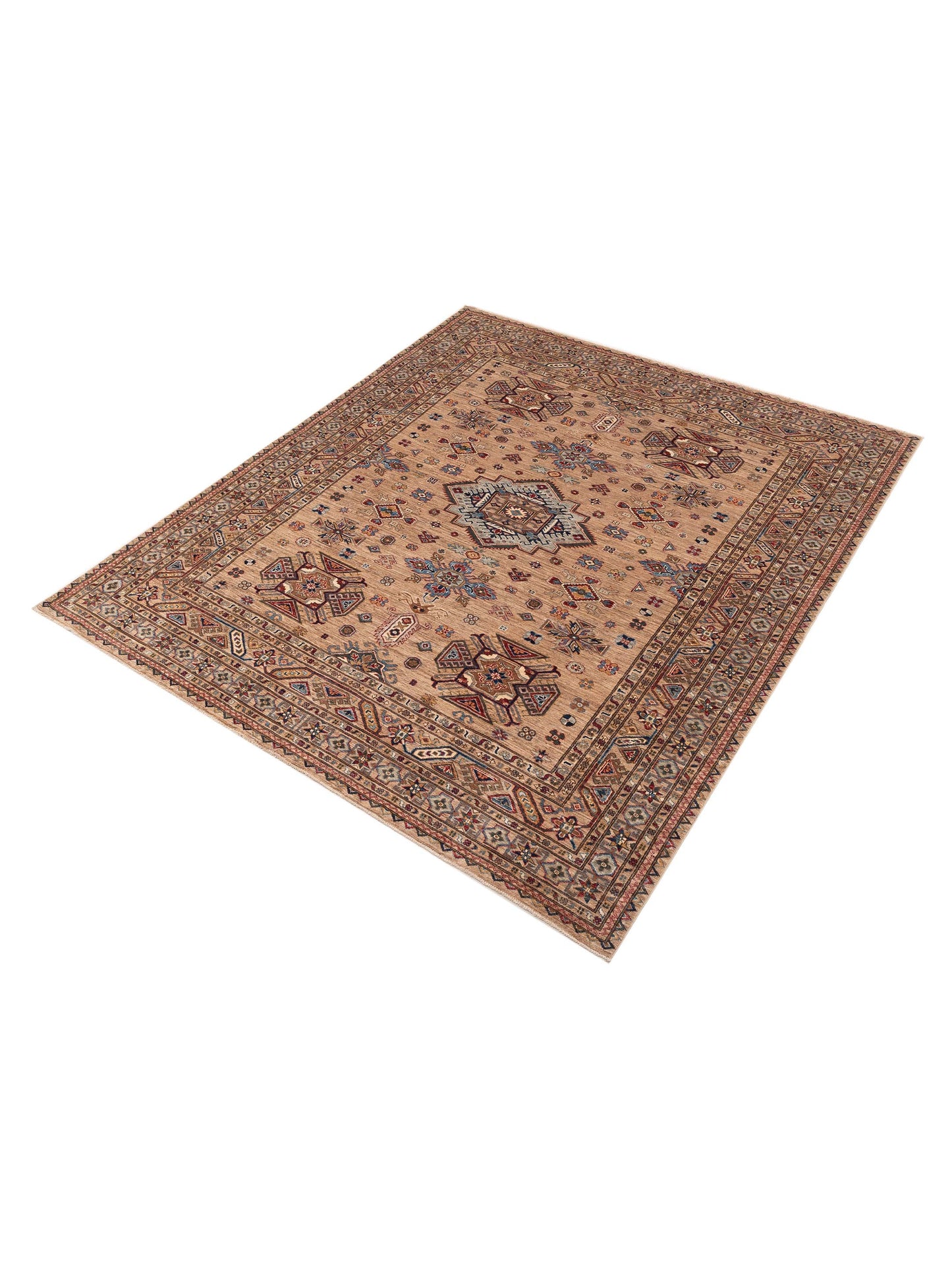 Kars 151701 Beige Beige 8.3x9.8 Hand Knotted Rug