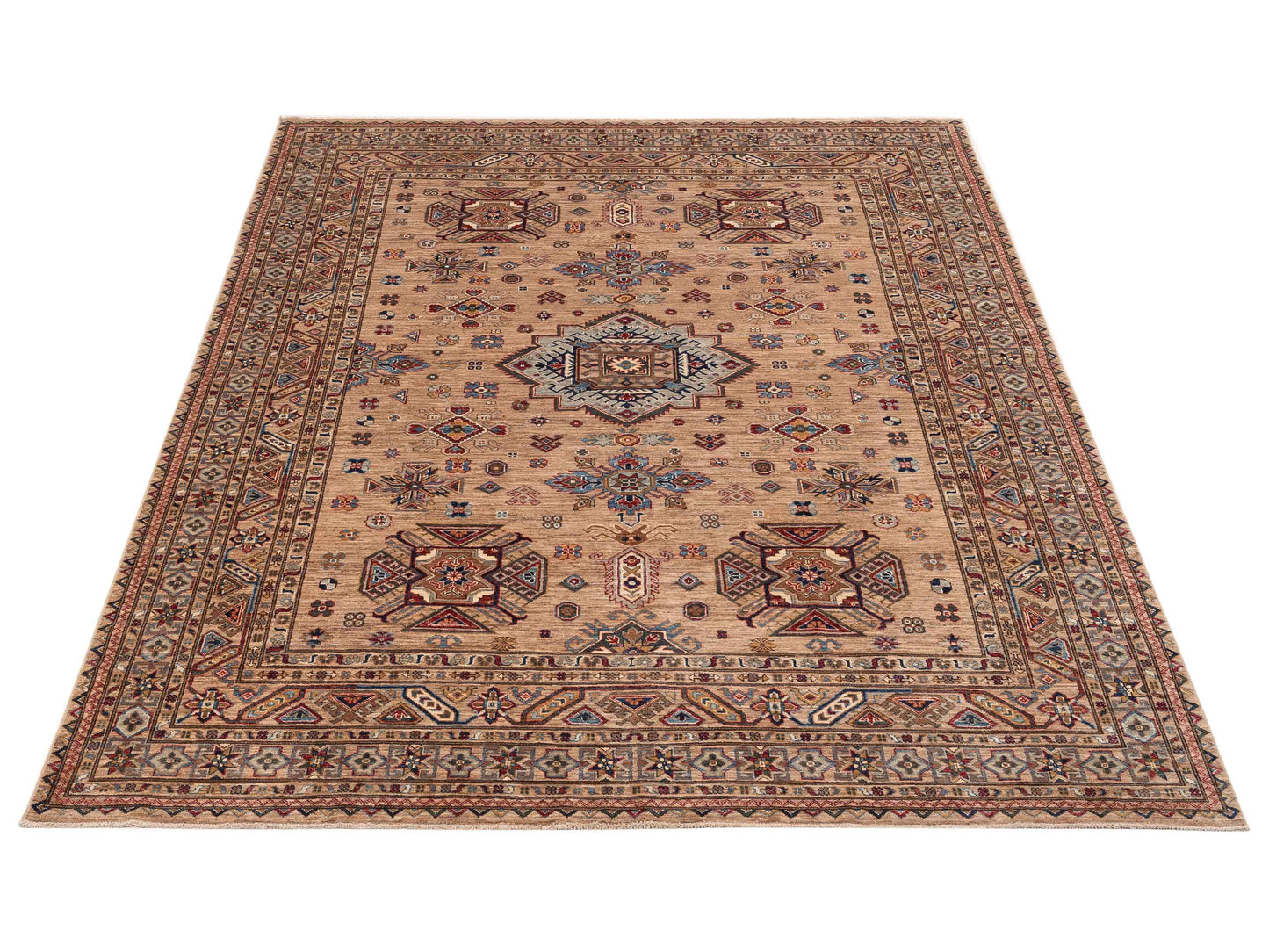Kars 151701 Beige Beige 8.3x9.8 Hand Knotted Rug
