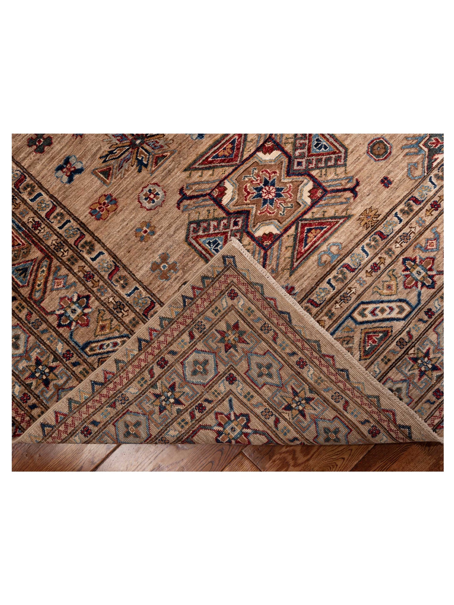 Kars 151701 Beige Beige 8.3x9.8 Hand Knotted Rug