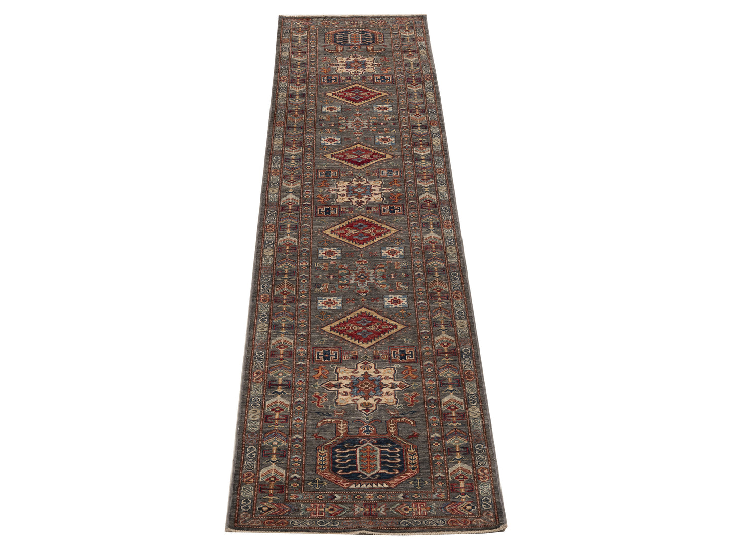 Kars 151752 Gray Gray 2.9x11.8 Hand Knotted Rug