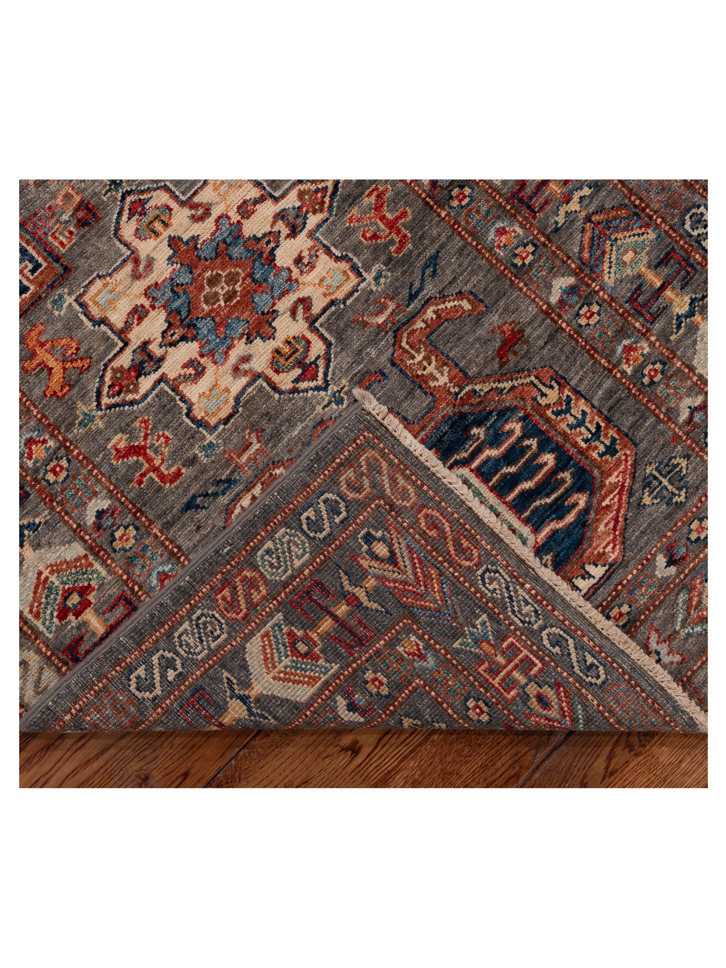Kars 151752 Gray Gray 2.9x11.8 Hand Knotted Rug