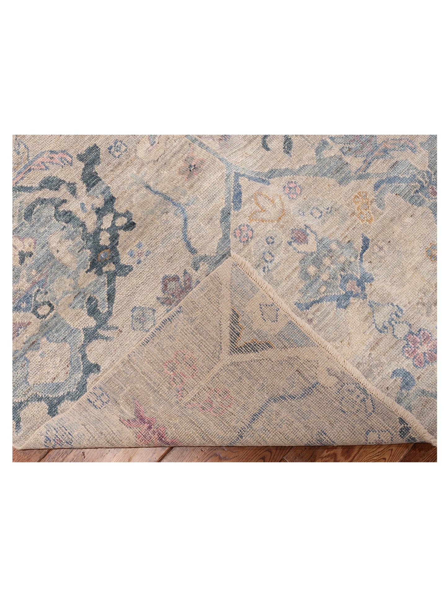 Angora Oushak 151785 Gray Blue 9.11x13.8 Hand Knotted Rug