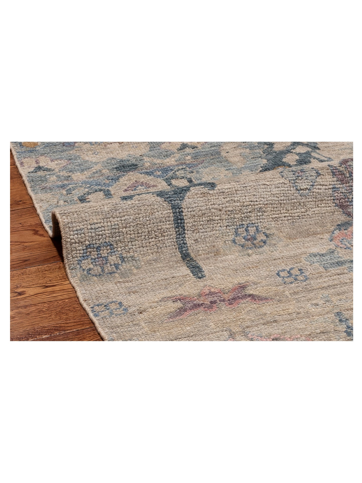 Angora Oushak 151785 Gray Blue 9.11x13.8 Hand Knotted Rug