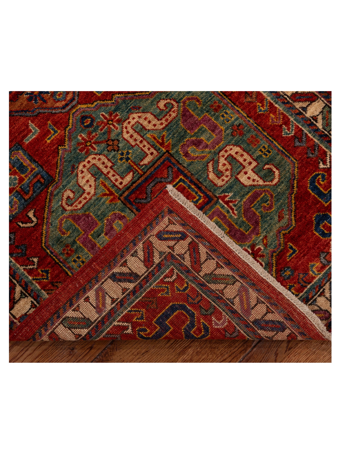 Laila 151862 Red Cream 2.8x9.7 Hand Knotted Rug
