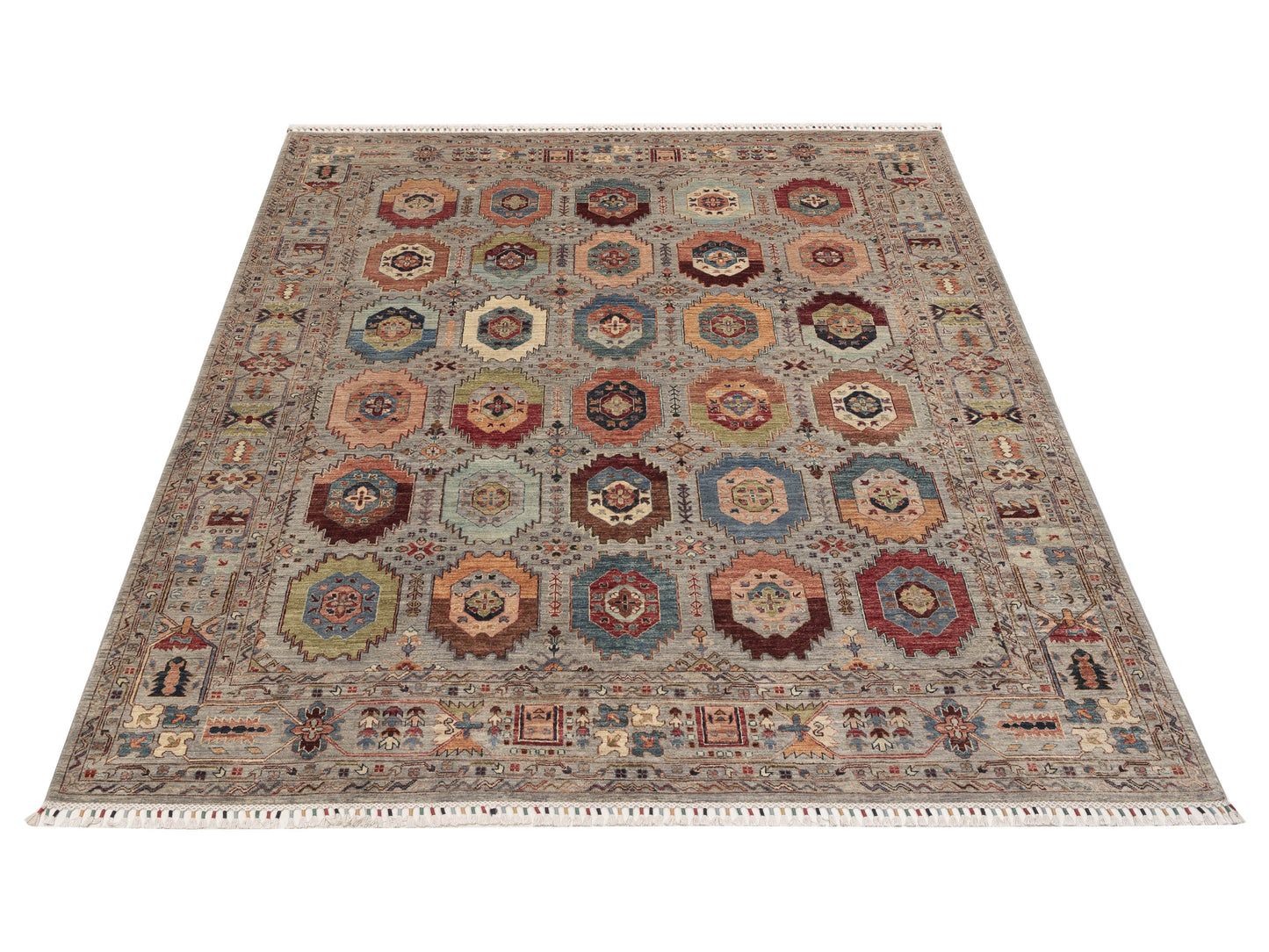 Sultan 152311 Light Gray 8.4x9.11 Hand Knotted Rug