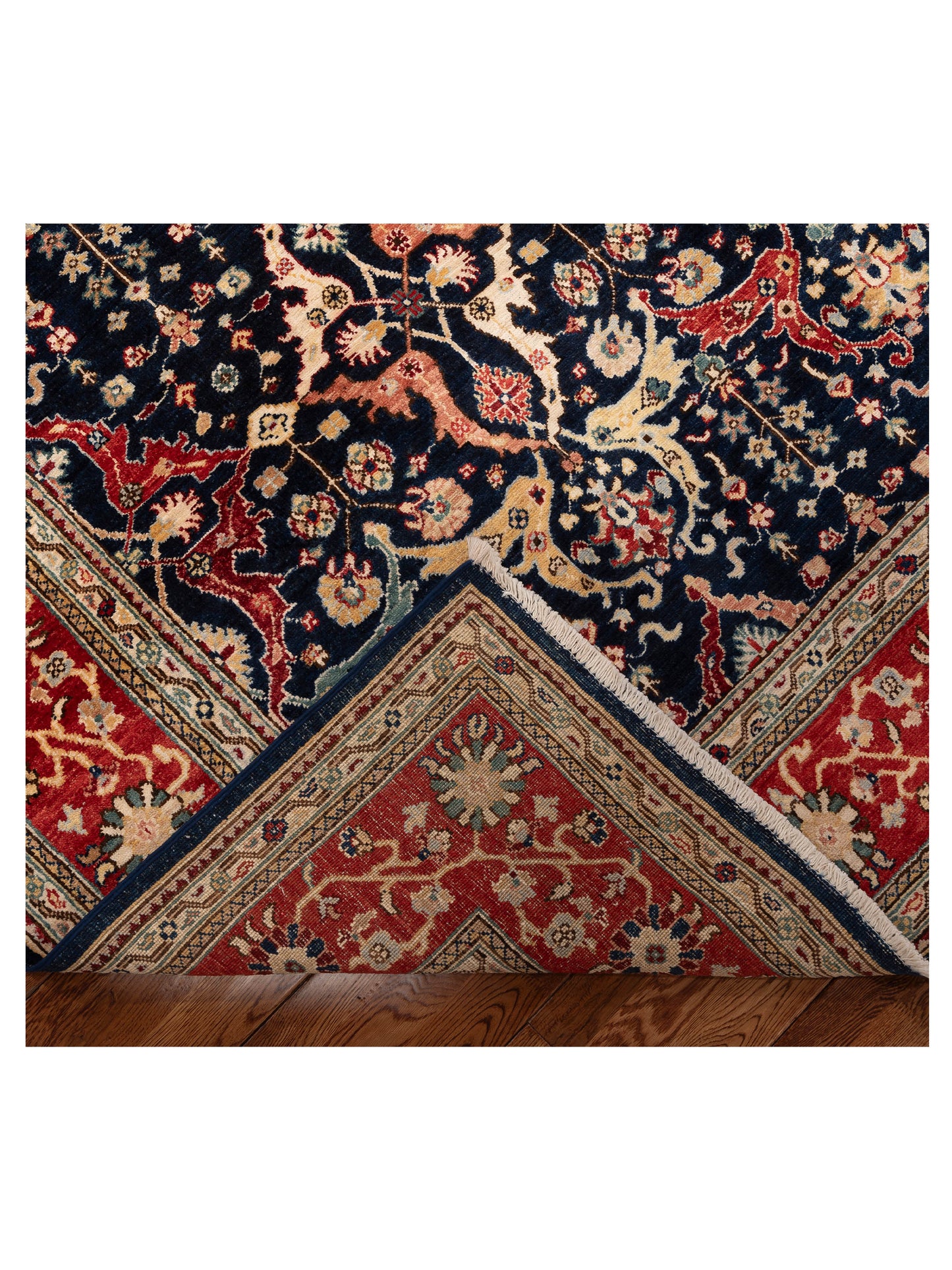 Sultan 152342 Navy Red 8x9.10 Hand Knotted Rug