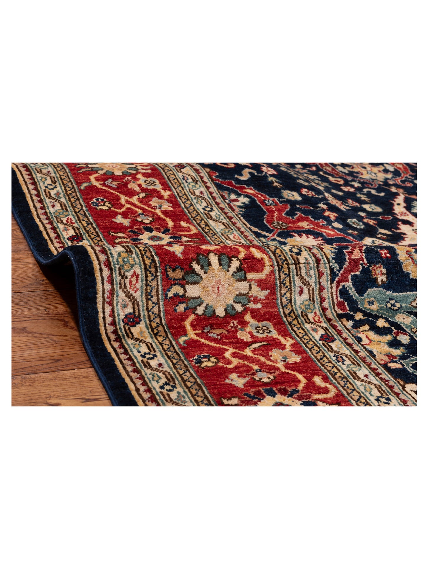 Sultan 152342 Navy Red 8x9.10 Hand Knotted Rug
