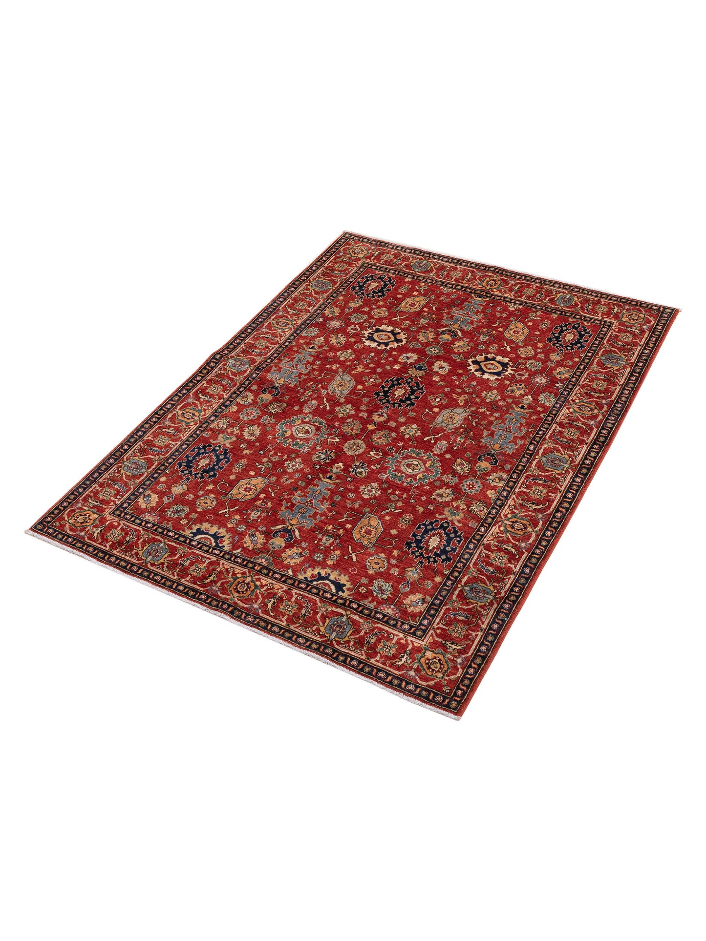 Sultan 152353 Red Red 5.9x7.8 Hand Knotted Rug