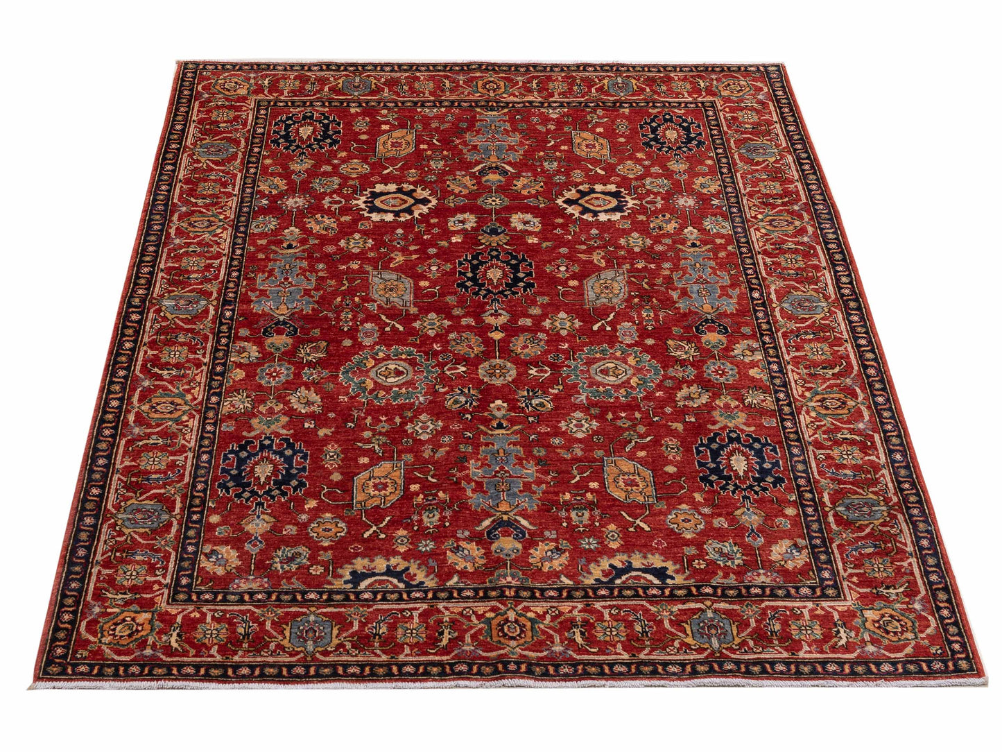 Sultan 152353 Red Red 5.9x7.8 Hand Knotted Rug
