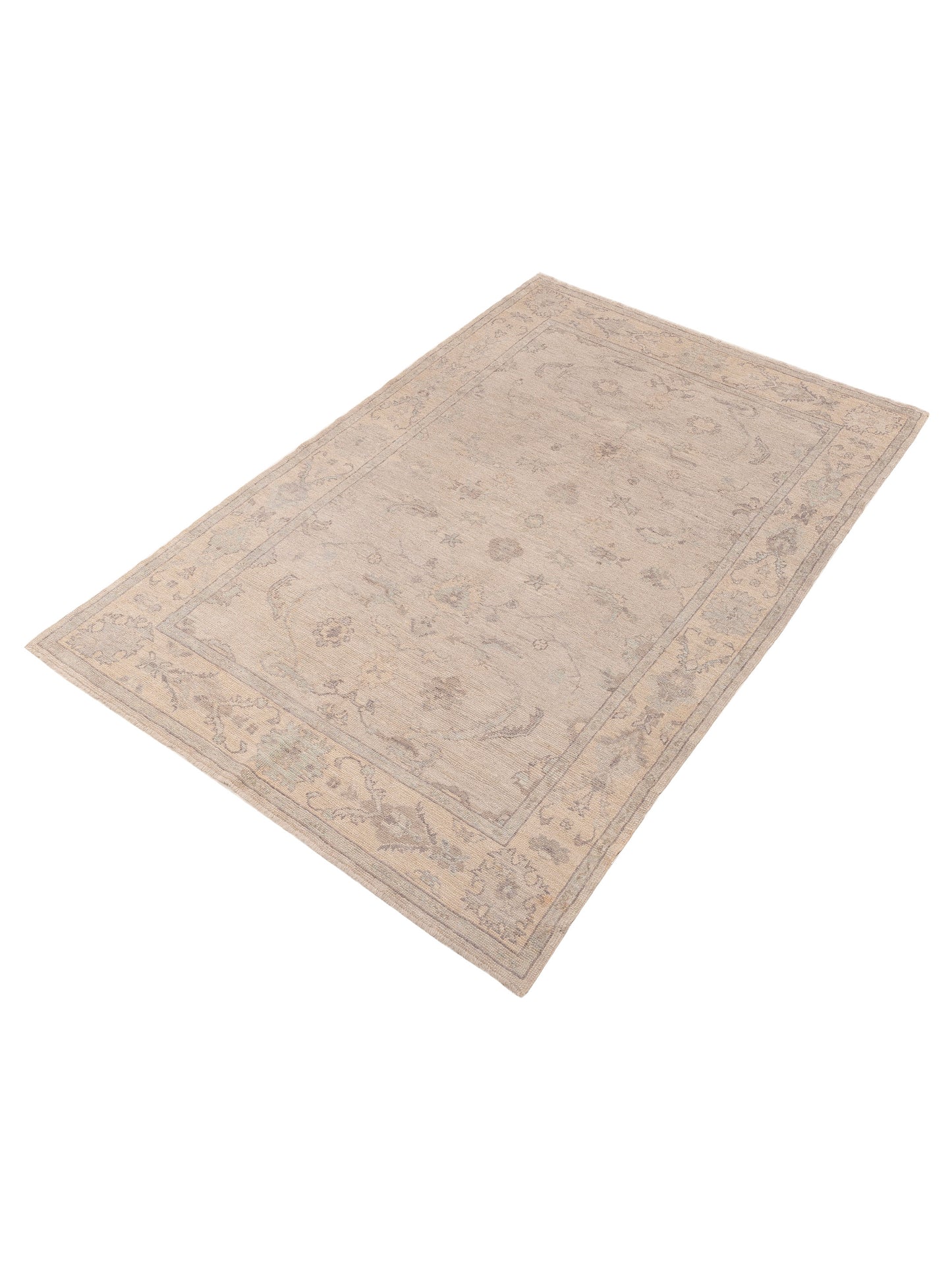 Angora Oushak 152464 Gray Gold 5.10x9 Hand Knotted Rug