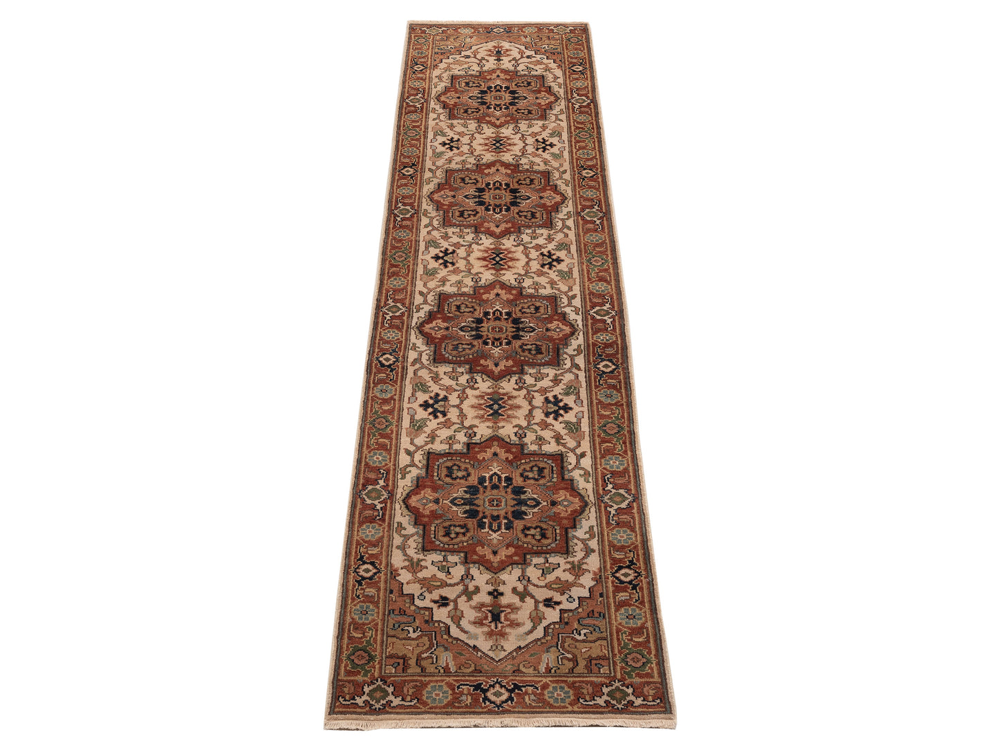 Royal 152732 Ivory Rust 2.7x11.10 Hand Knotted Rug
