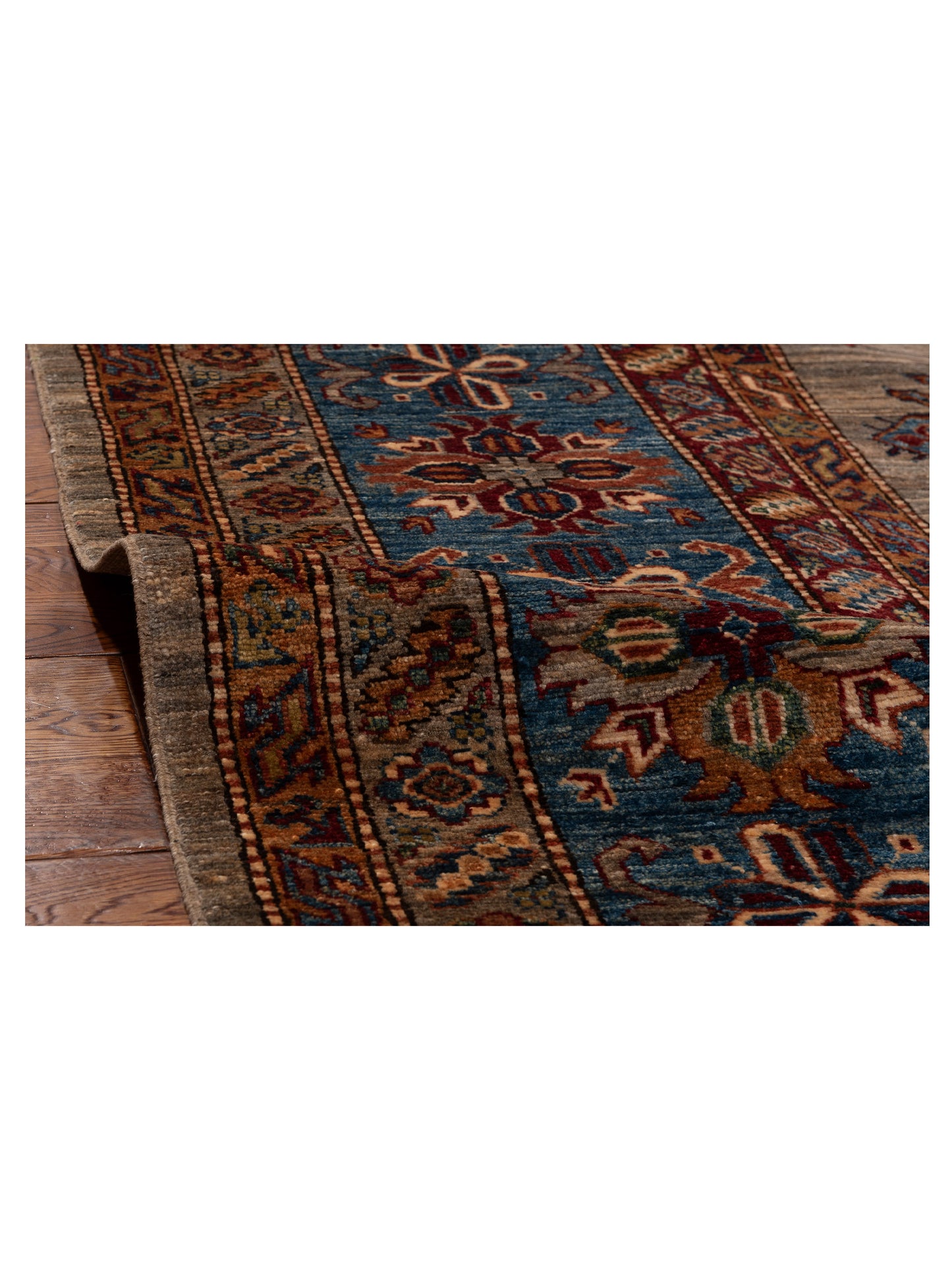Kazak 152845 Gray Blue 10.1x14.1 Hand Knotted Rug