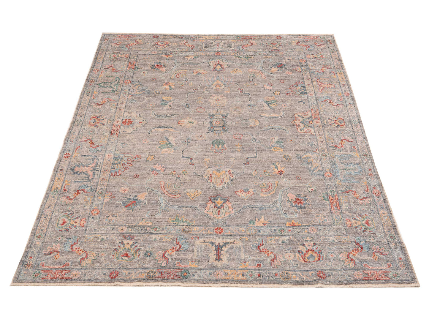 Angora Oushak 152924 Brown Brown 7.9x9.7 Hand Knotted Rug