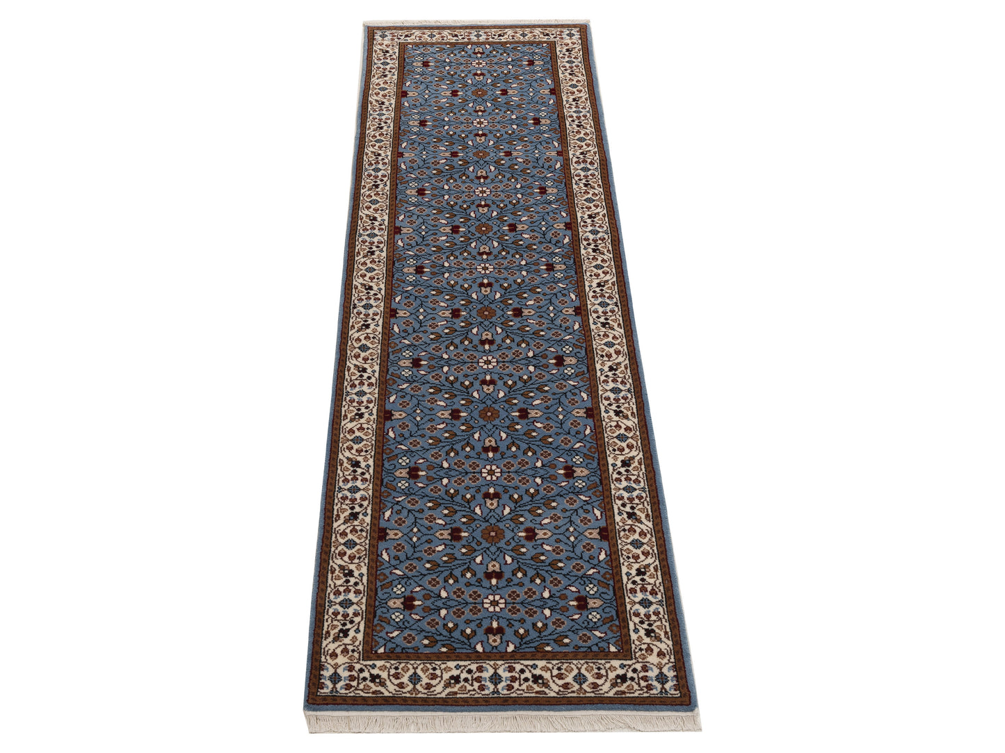 Kayseri 153253 Blue Ivory 2.9x9.10 Hand Knotted Rug