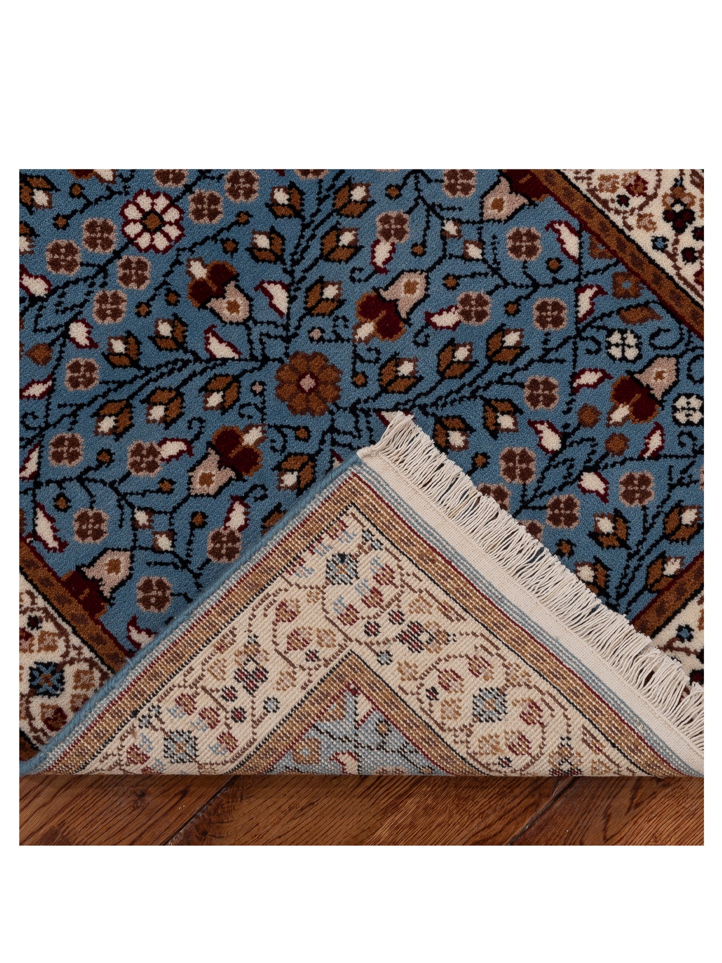 Kayseri 153253 Blue Ivory 2.9x9.10 Hand Knotted Rug