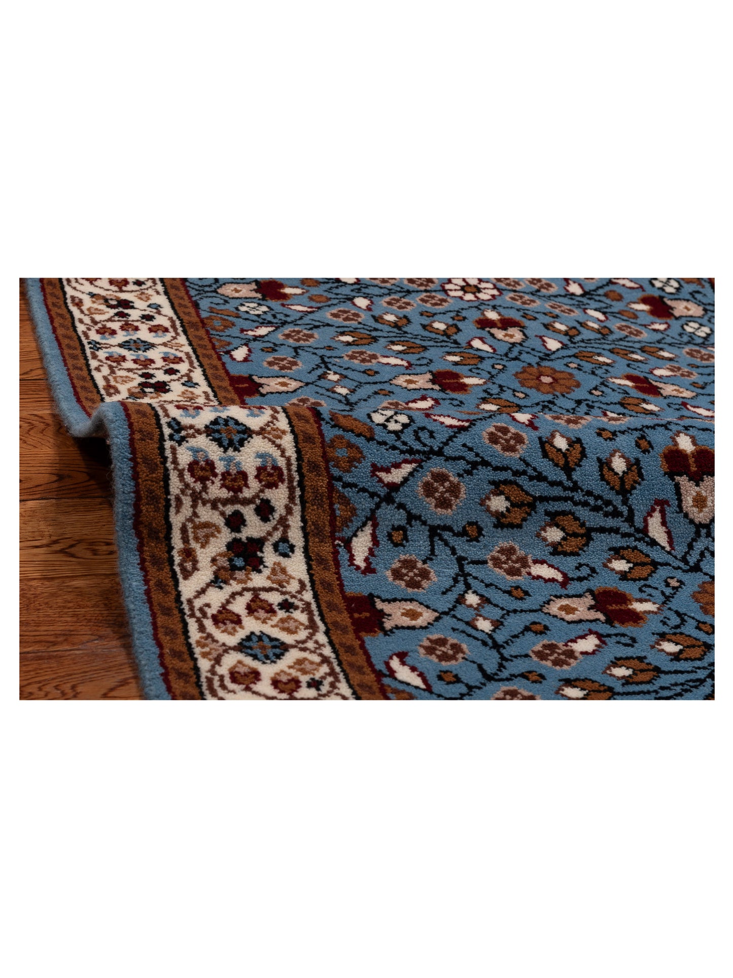 Kayseri 153253 Blue Ivory 2.9x9.10 Hand Knotted Rug