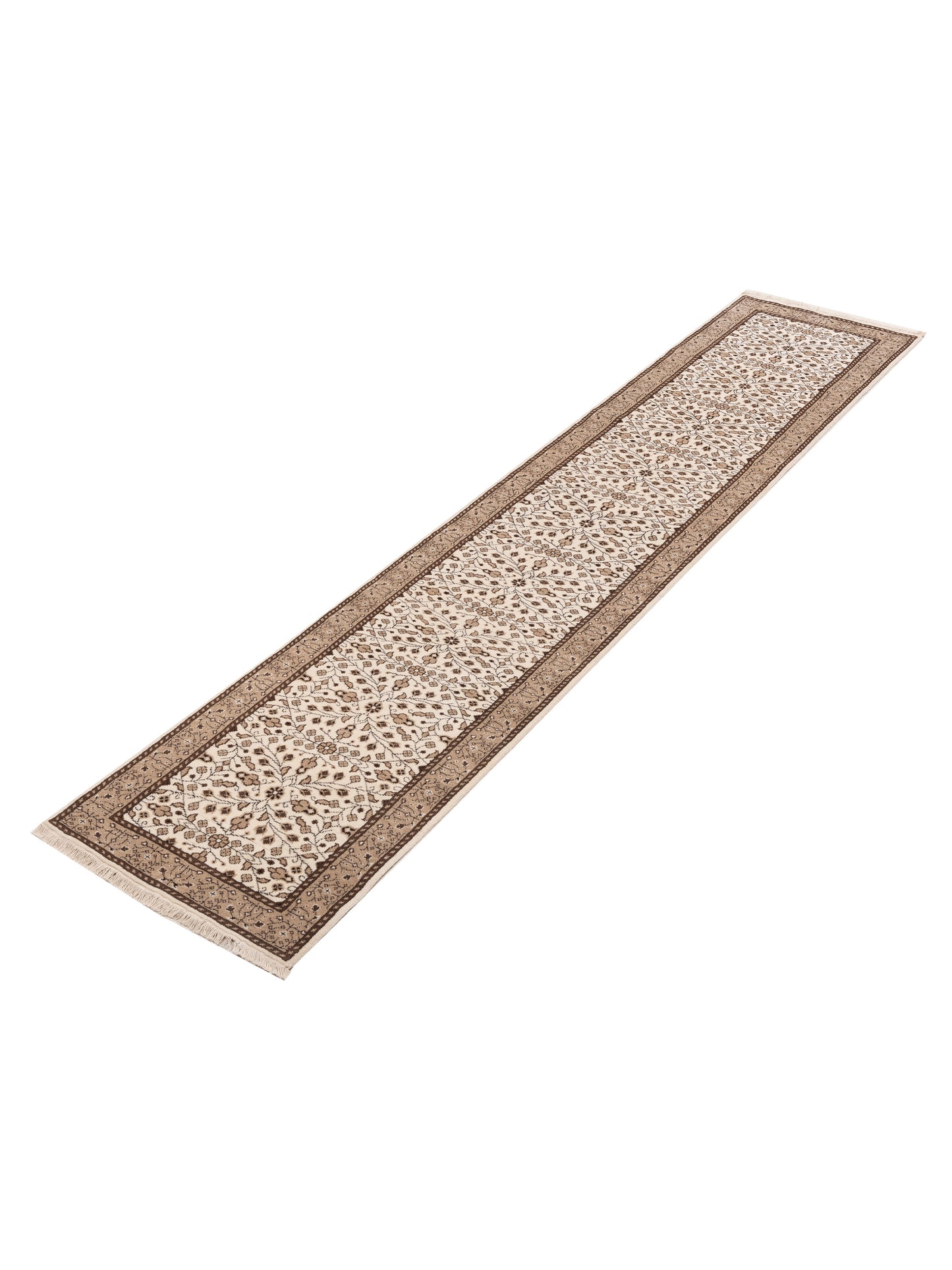 Kayseri 153265 Ivory Brown 2.8x12.10 Hand Knotted Rug