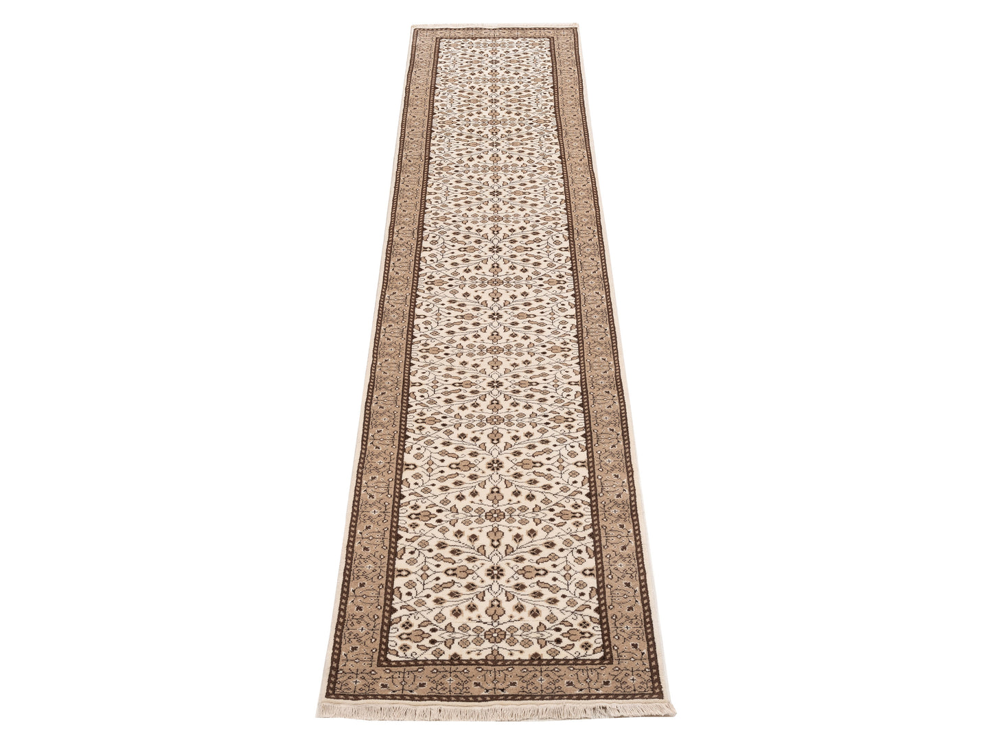 Kayseri 153265 Ivory Brown 2.8x12.10 Hand Knotted Rug