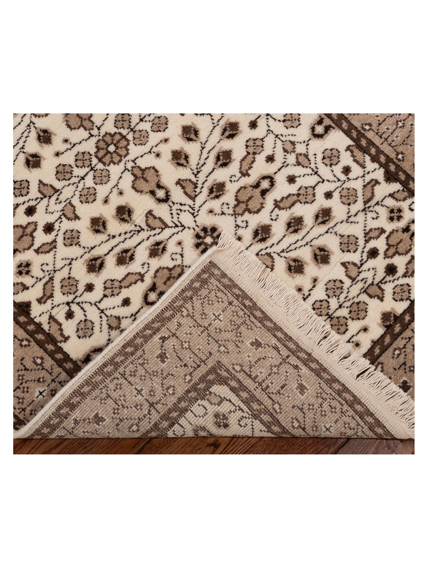Kayseri 153265 Ivory Brown 2.8x12.10 Hand Knotted Rug