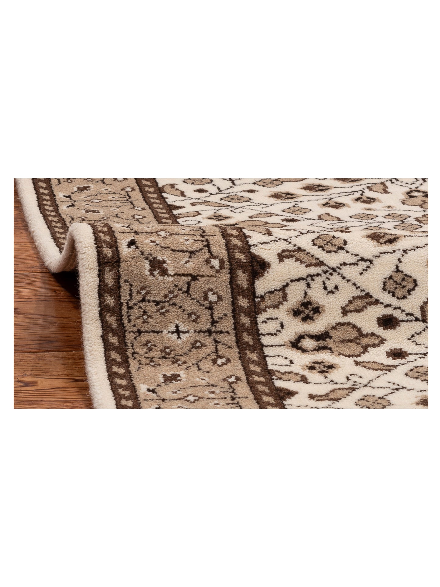 Kayseri 153265 Ivory Brown 2.8x12.10 Hand Knotted Rug