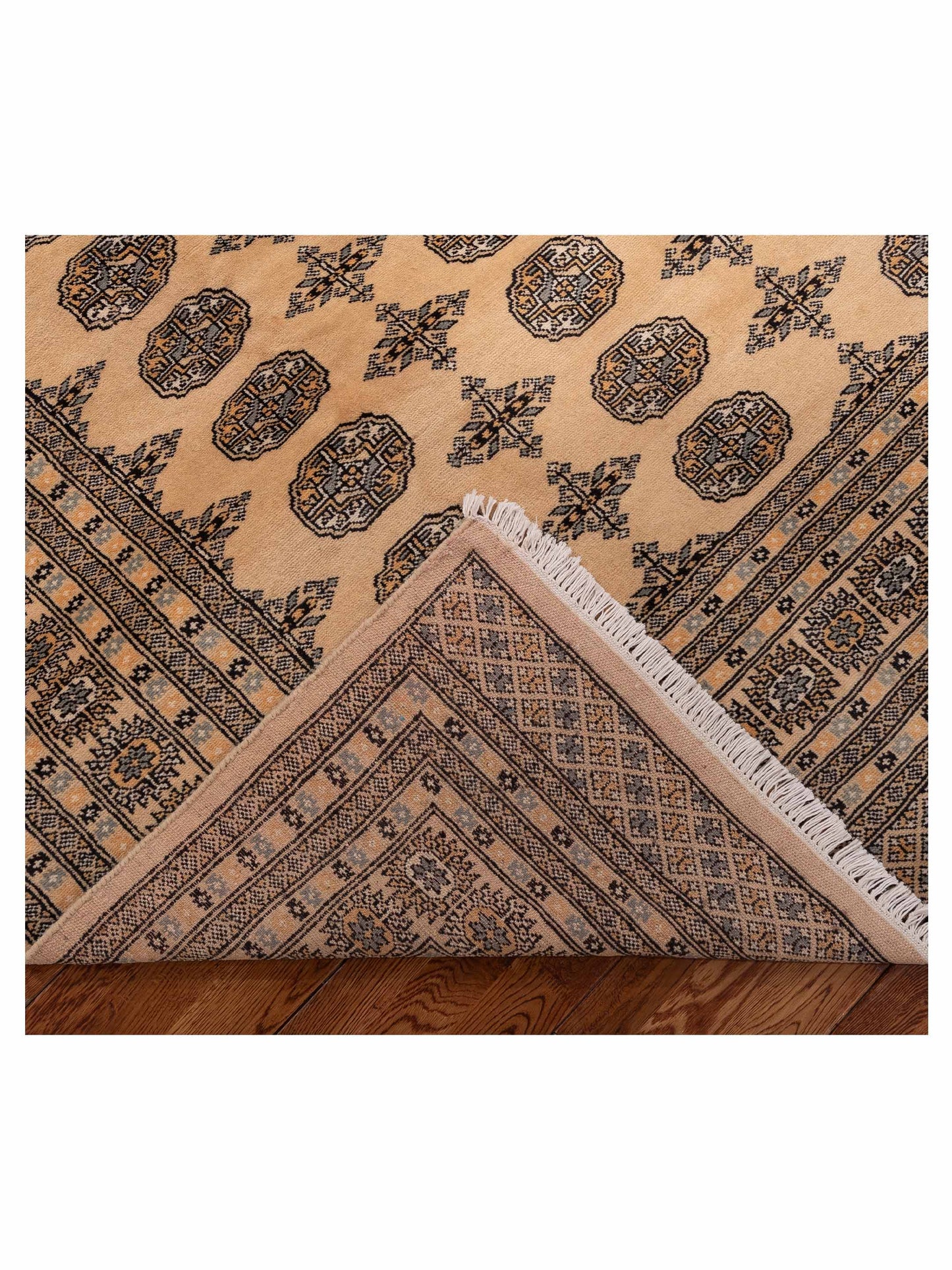 Bokhara 153403 Beige Beige 8.3x10.4 Hand Knotted Rug