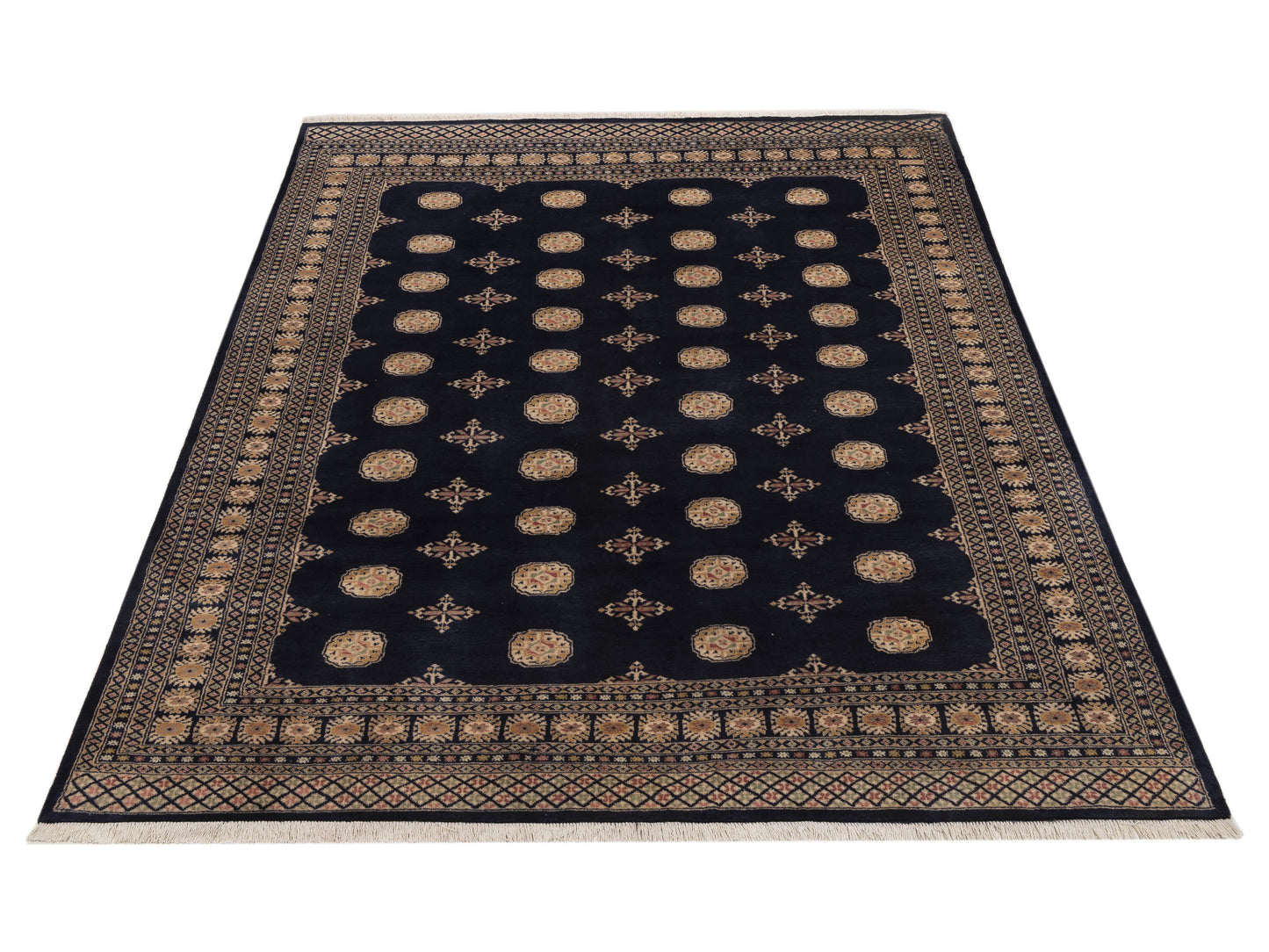 Bokhara 153404 Blue Blue 8.2x10.4 Hand Knotted Rug