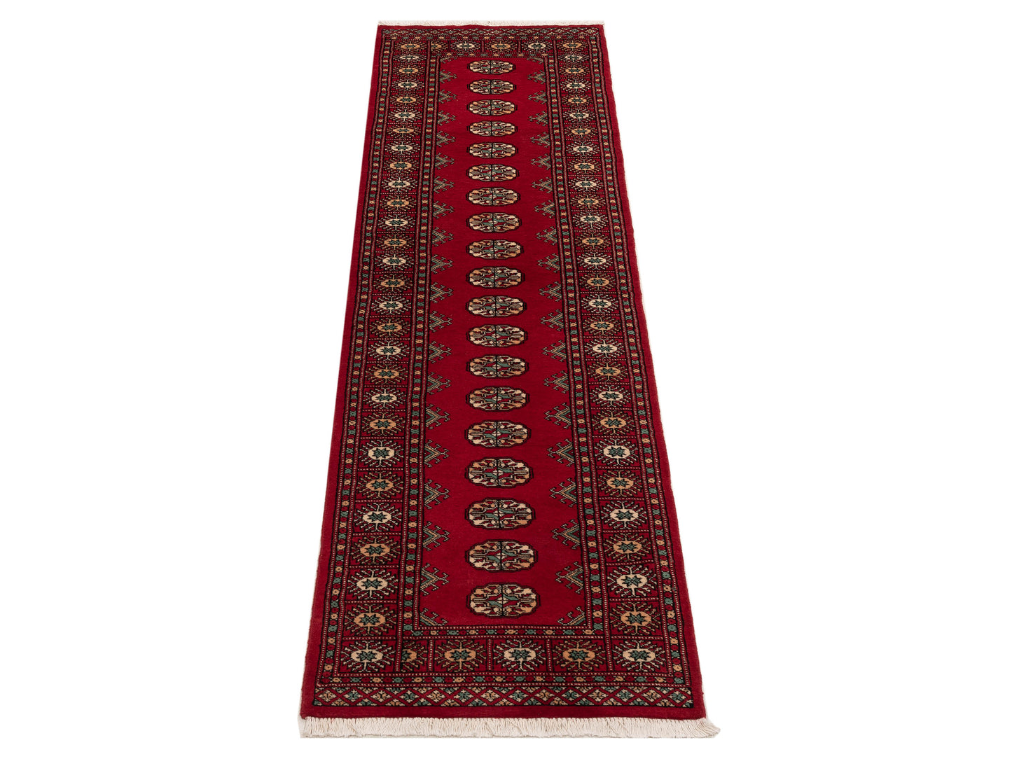 Bokhara 153423 Red Red 2.7x10.2 Hand Knotted Rug