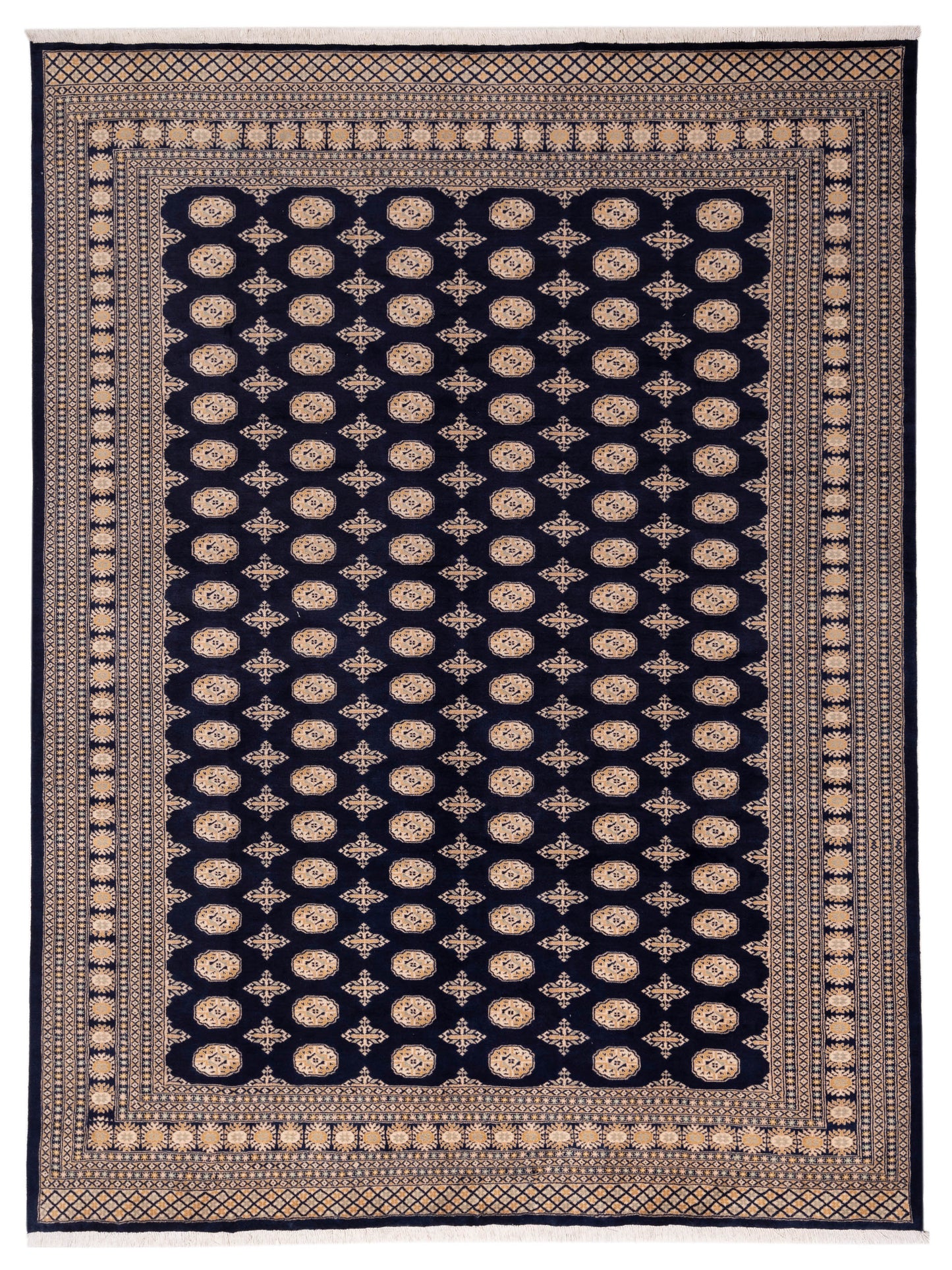 Bokhara 153466 Blue Blue 9.2x12.1 Hand Knotted Rug