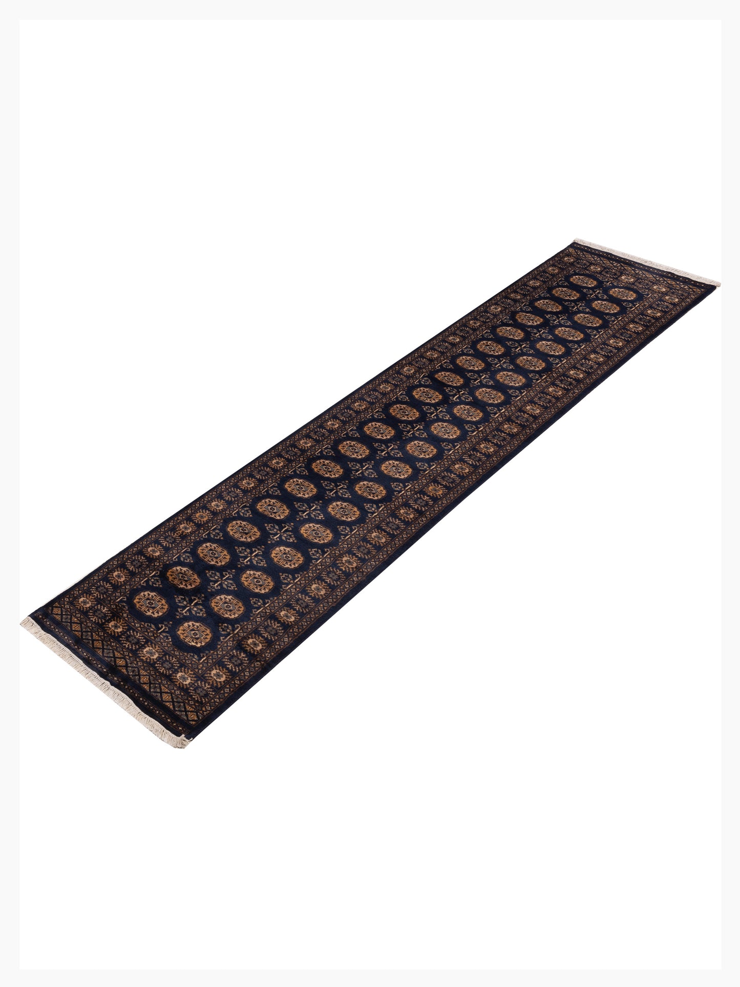 Bokhara 153472 Blue Blue 2.7x11.5 Hand Knotted Rug