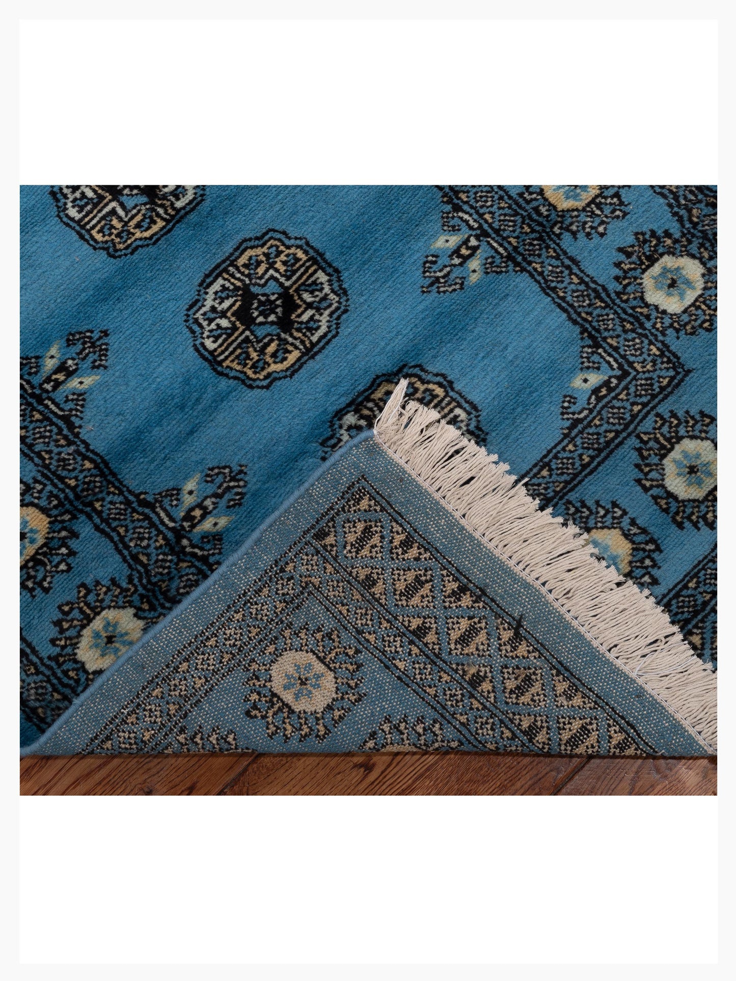 Bokhara 153473 Blue Blue 2.9x14.2 Hand Knotted Rug