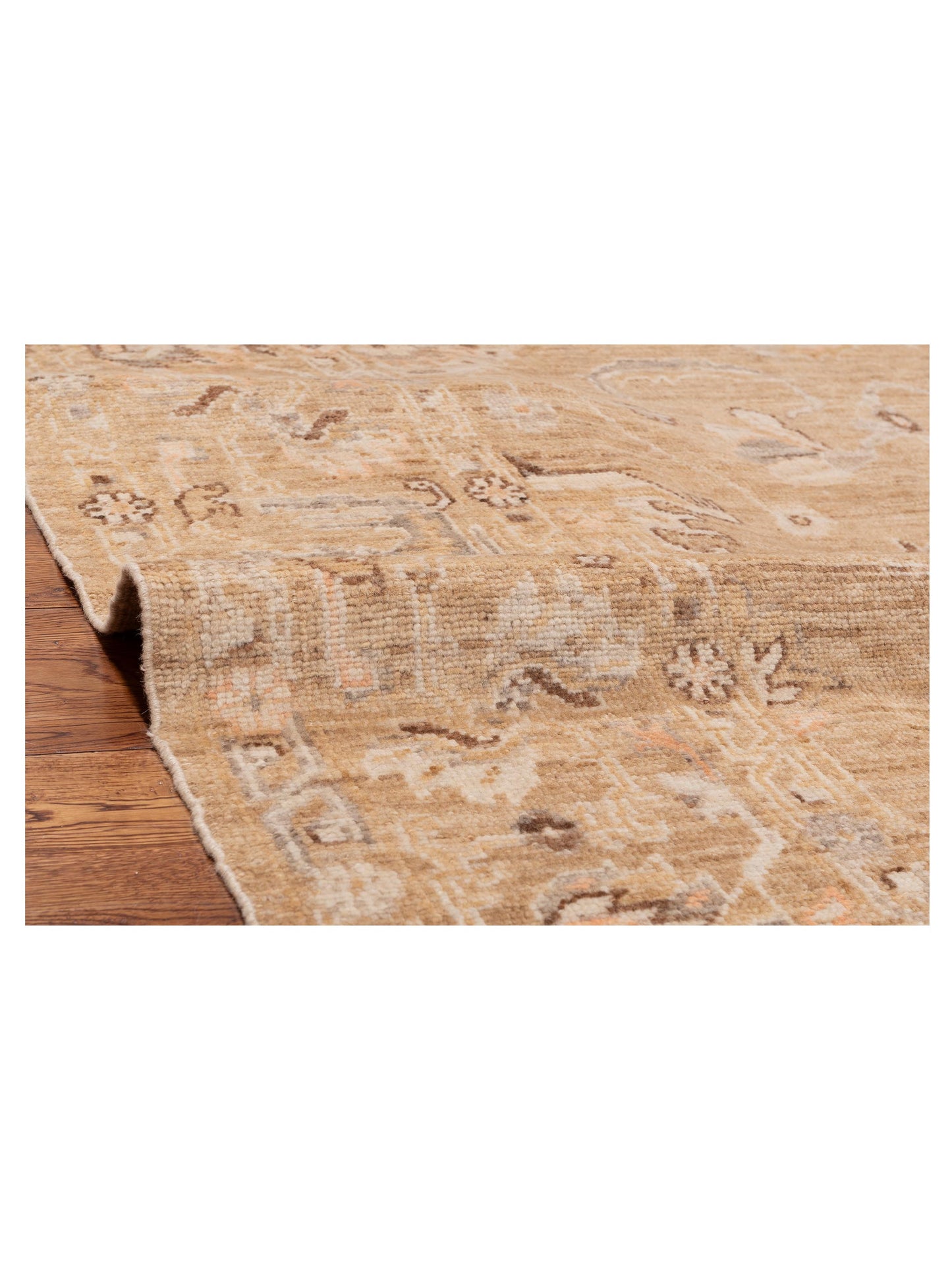 Angora Oushak 153513 Gold Gold 8.3x10.2 Hand Knotted Rug