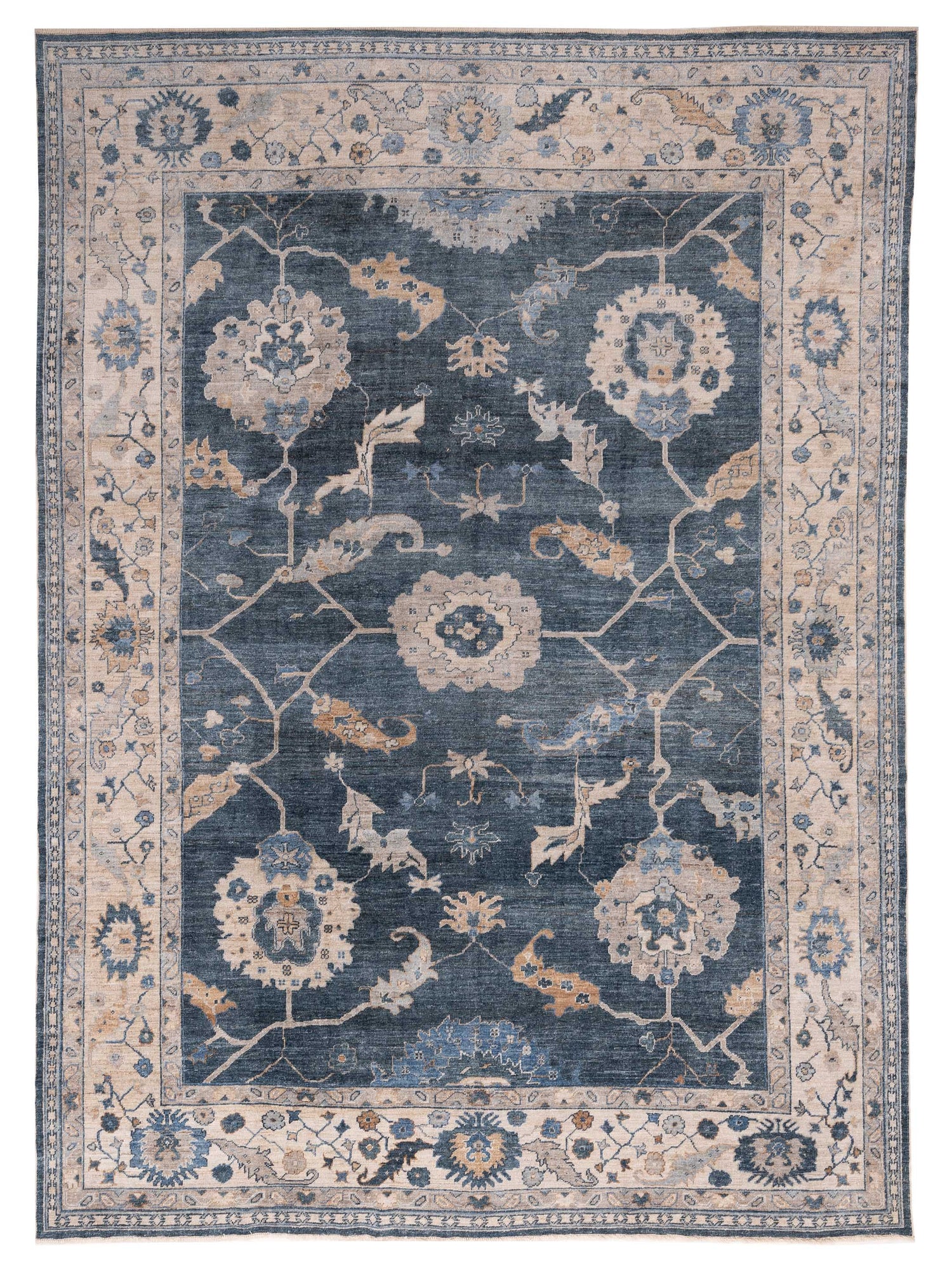 Anadol Angora Oushak  Blue Ivory Traditional