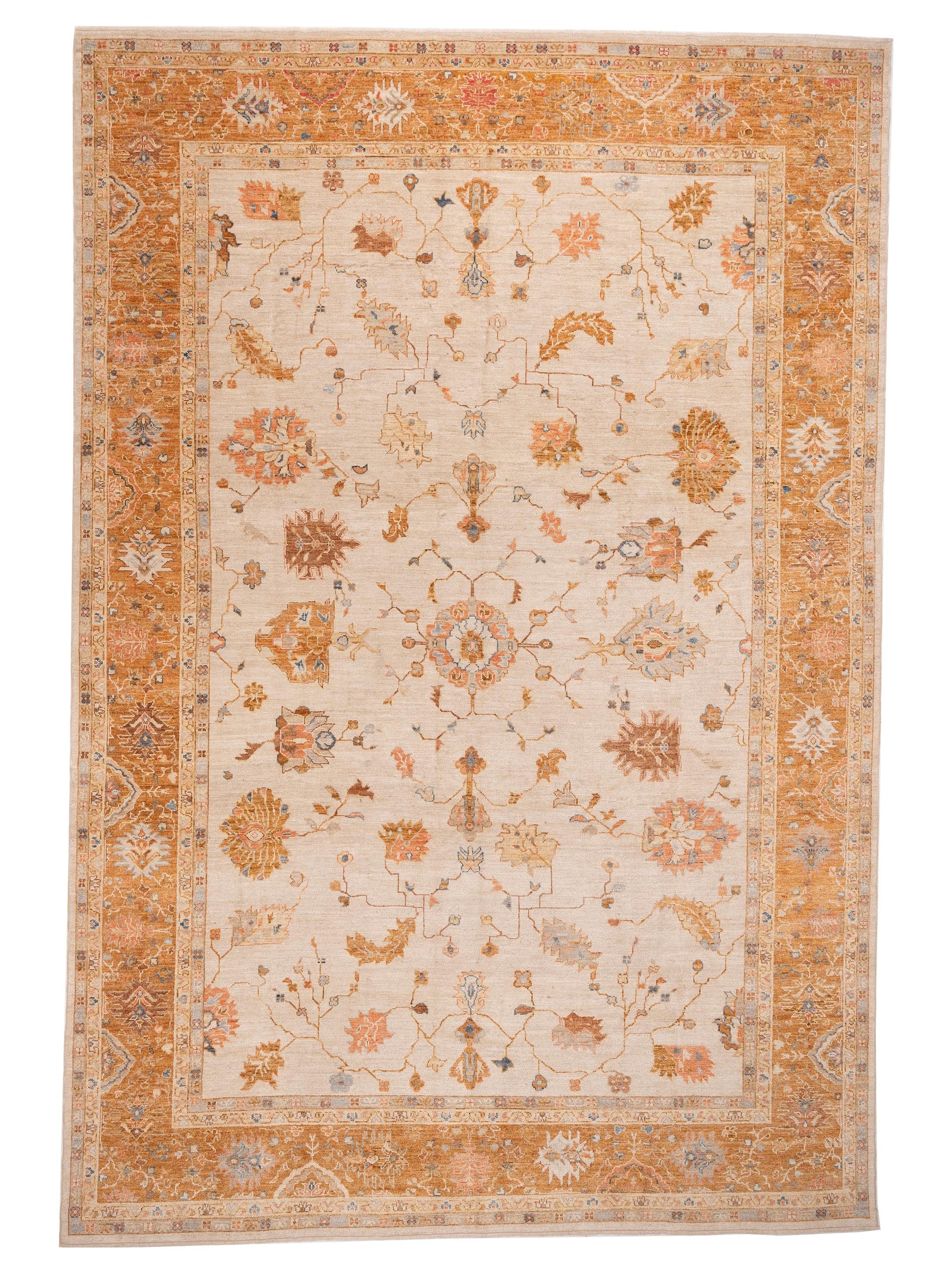 Anadol Angora Oushak  Ivory Orange Traditional