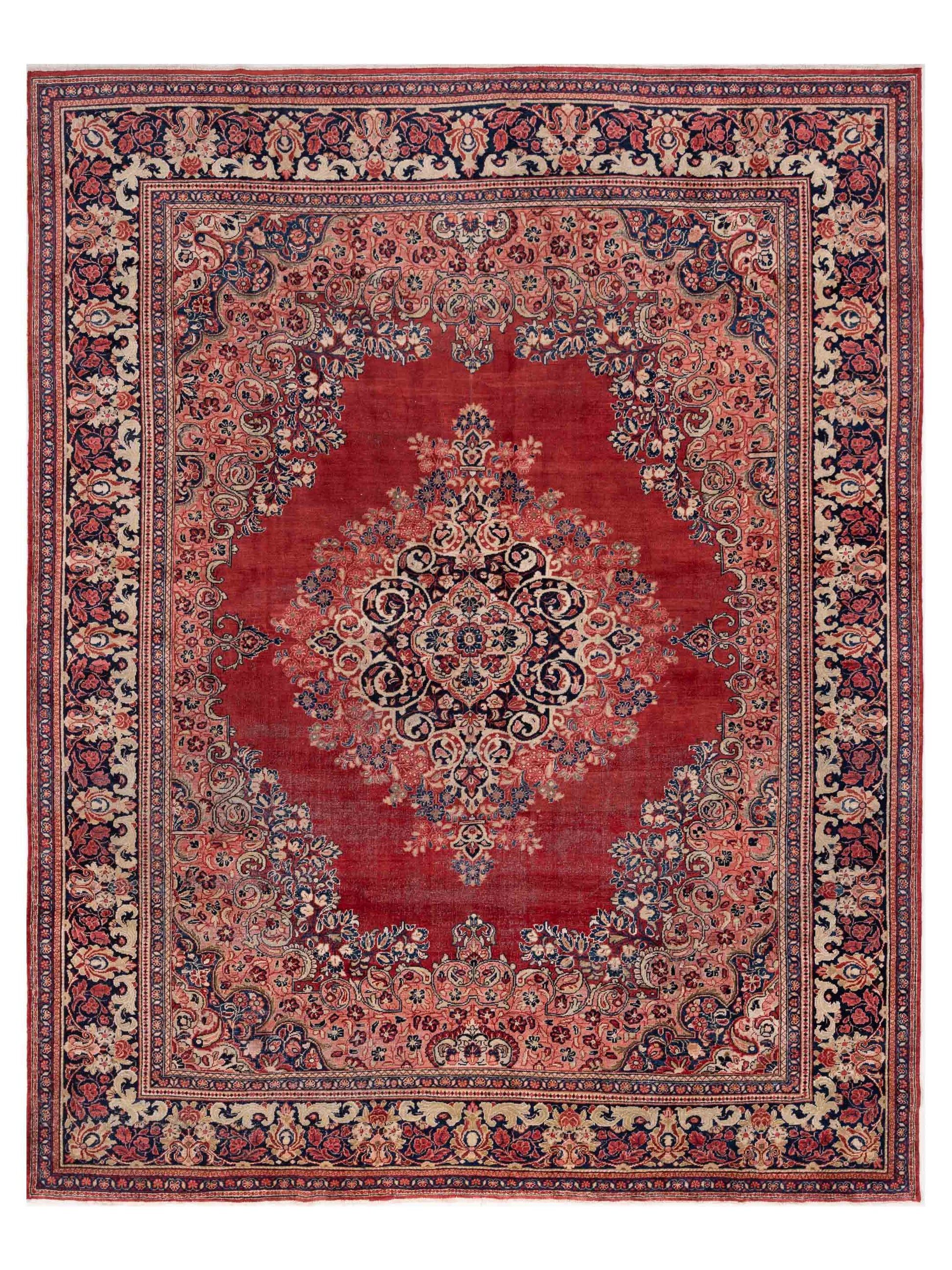 Pasha Antique Heirloom  Red Navy Traditional