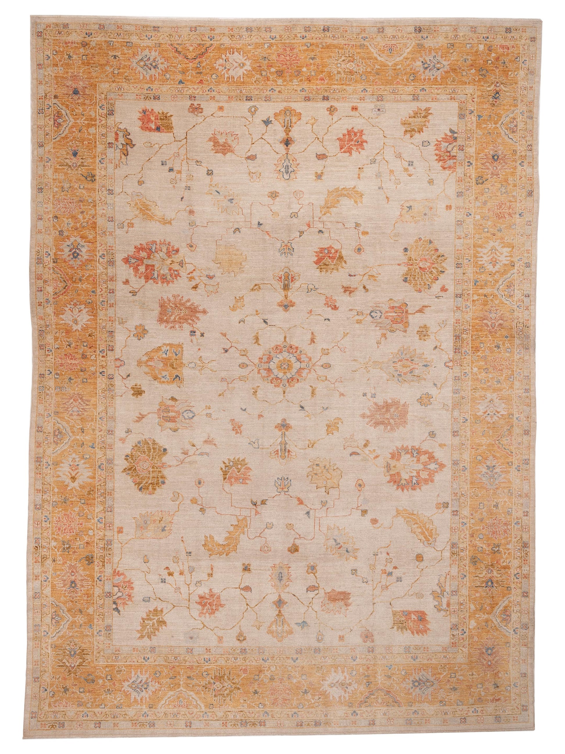 Anadol Angora Oushak  Ivory Orange Traditional