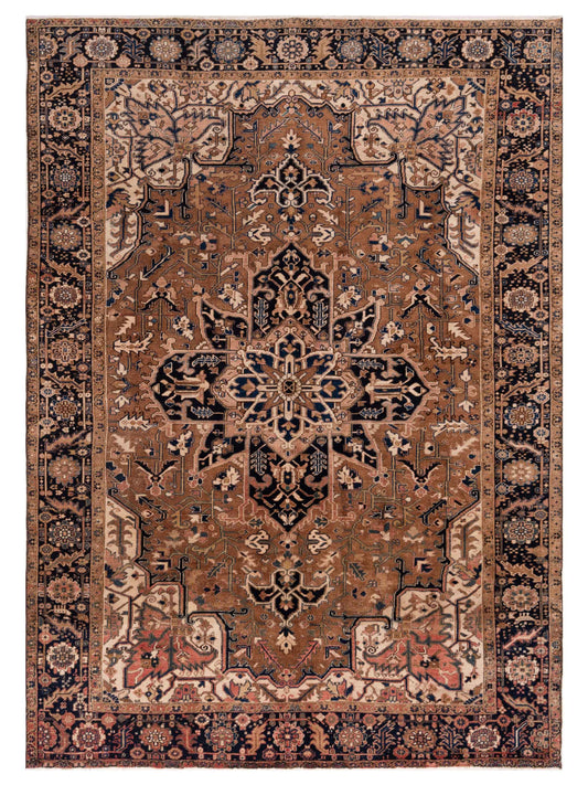 Pasha Antique Heirloom  Brown Navy Traditional