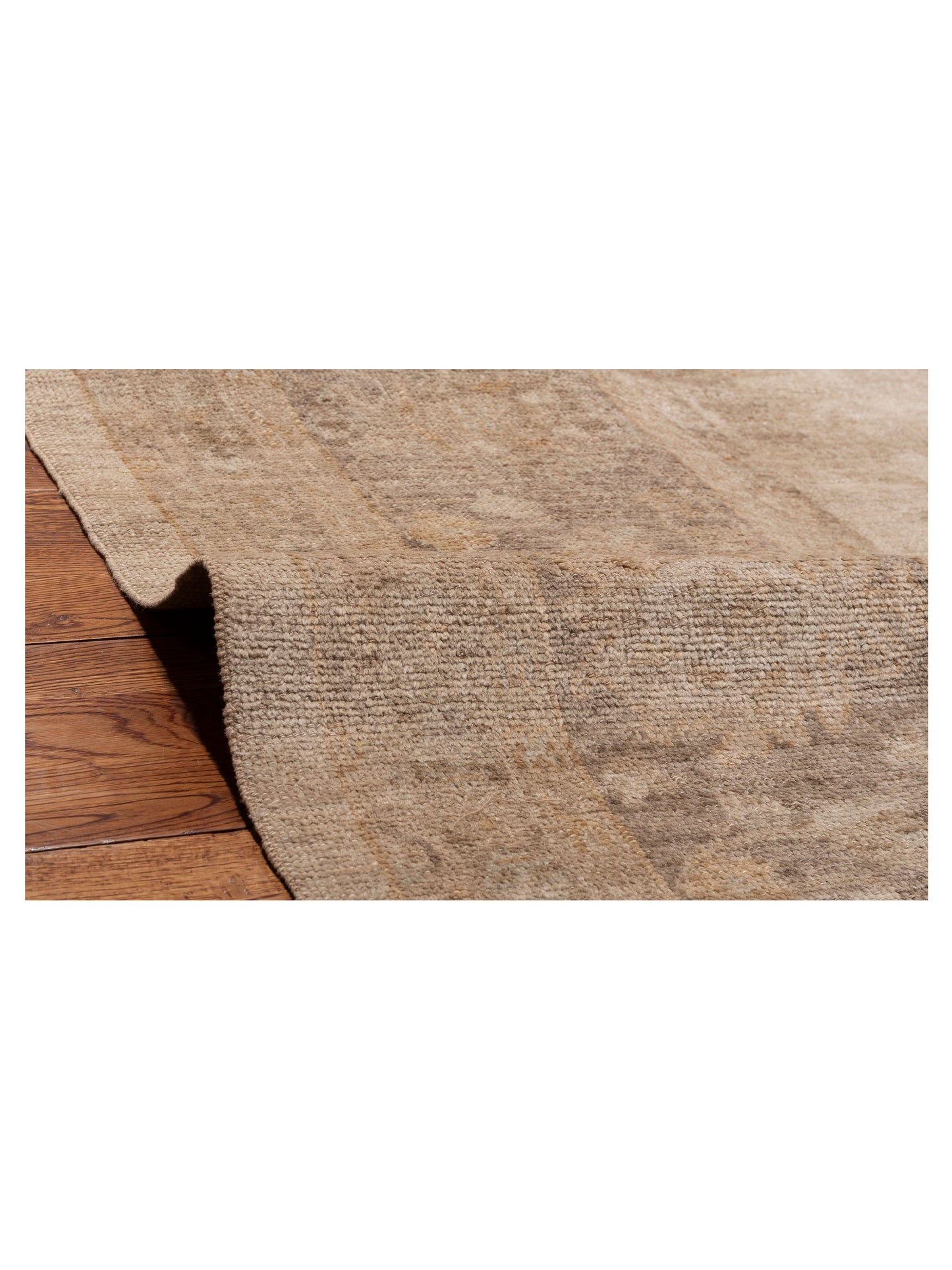 Angora Oushak 153655 Beige Brown 12x19.4 Hand Knotted Rug