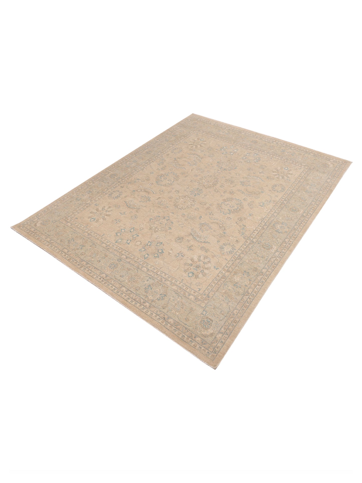 Laila 153938 Beige Mint 9x11.6 Hand Knotted Rug