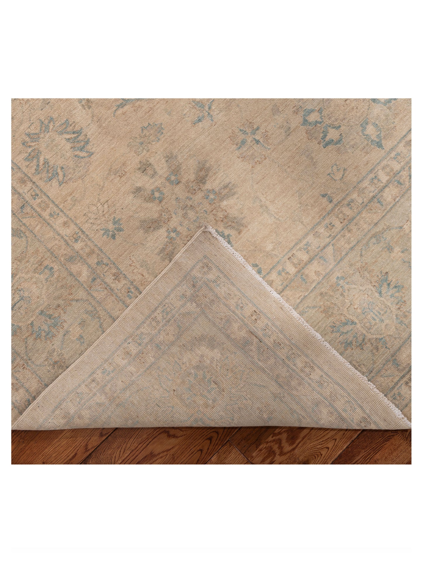 Laila 153938 Beige Mint 9x11.6 Hand Knotted Rug