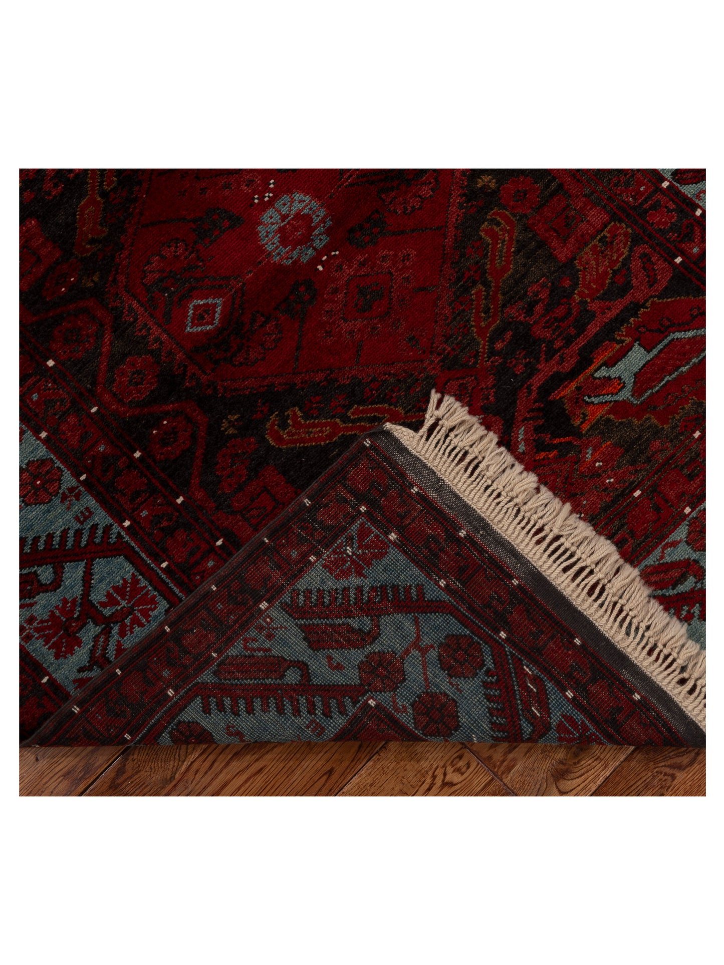Turkish Shirwan 154046 Black Blue 4.1x5.3 Hand Knotted Rug