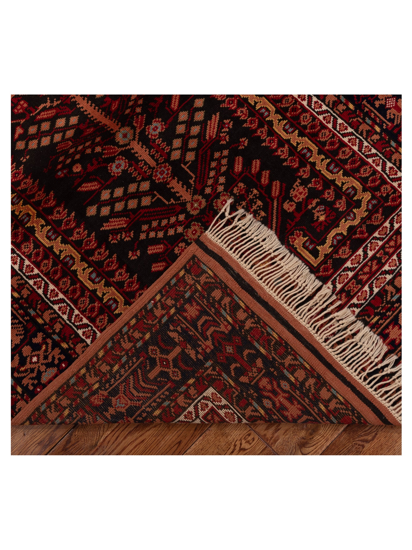 Turkish Shirwan 154049 Black Black 4.1x5.6 Hand Knotted Rug