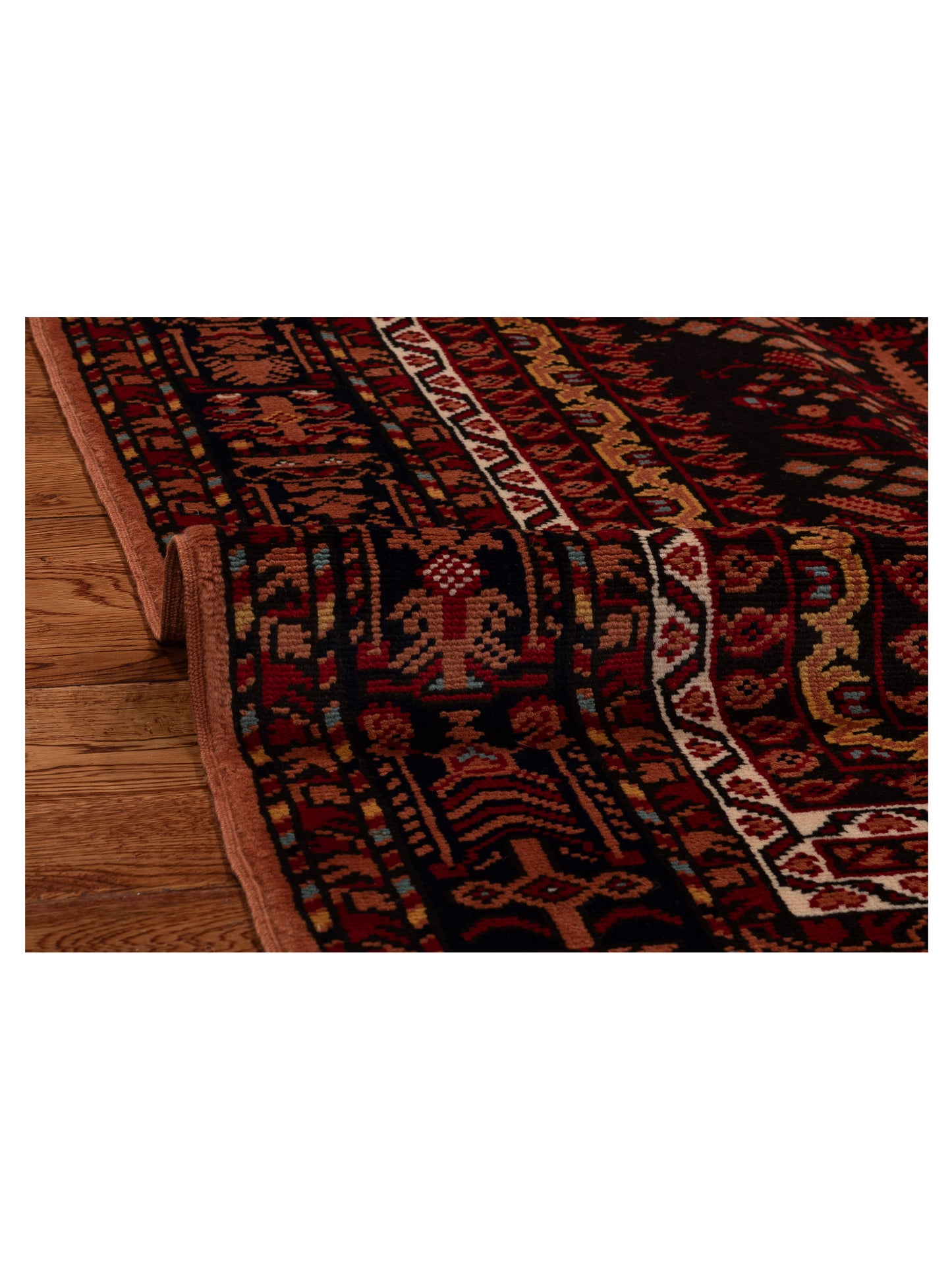 Turkish Shirwan 154049 Black Black 4.1x5.6 Hand Knotted Rug