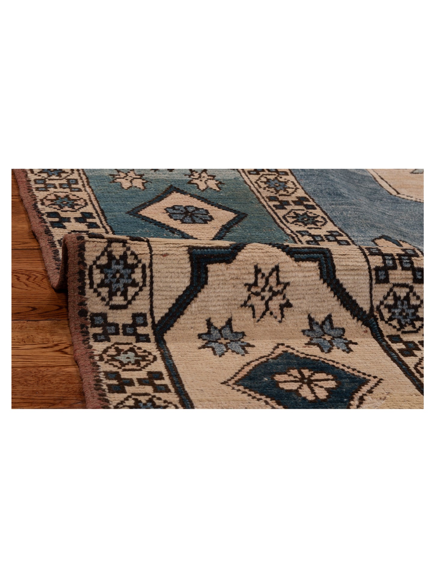 Old Anatolian 154108 Blue Beige 7.10x10.8 Hand Knotted Rug