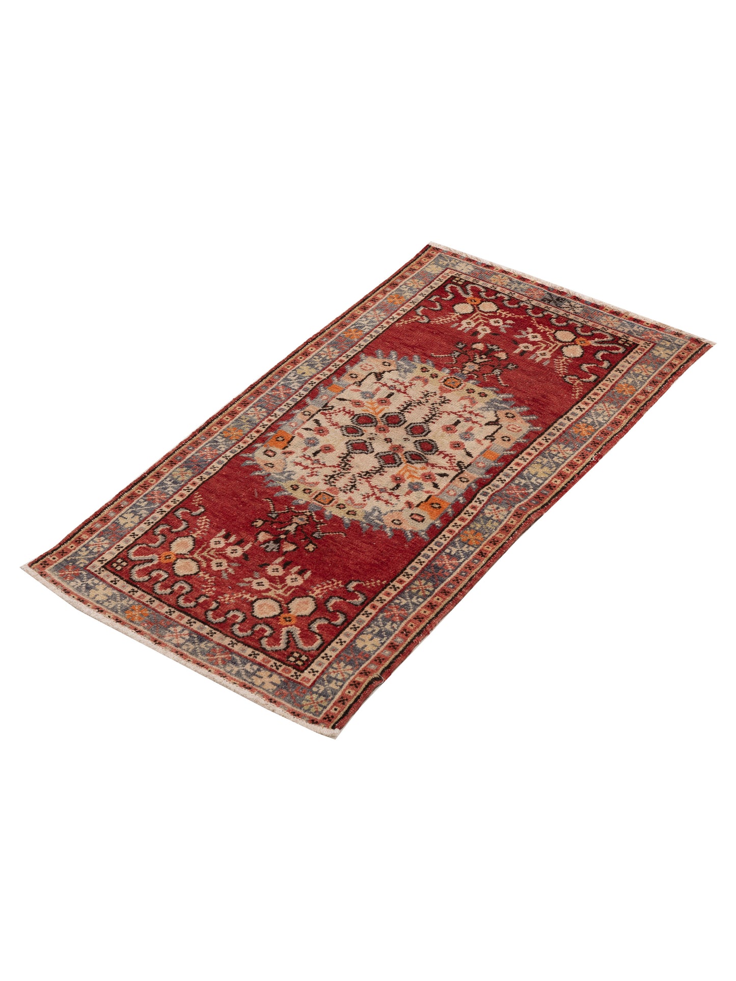 Old Anatolian 154163 Red Gray 2.7x4.9 Hand Knotted Rug
