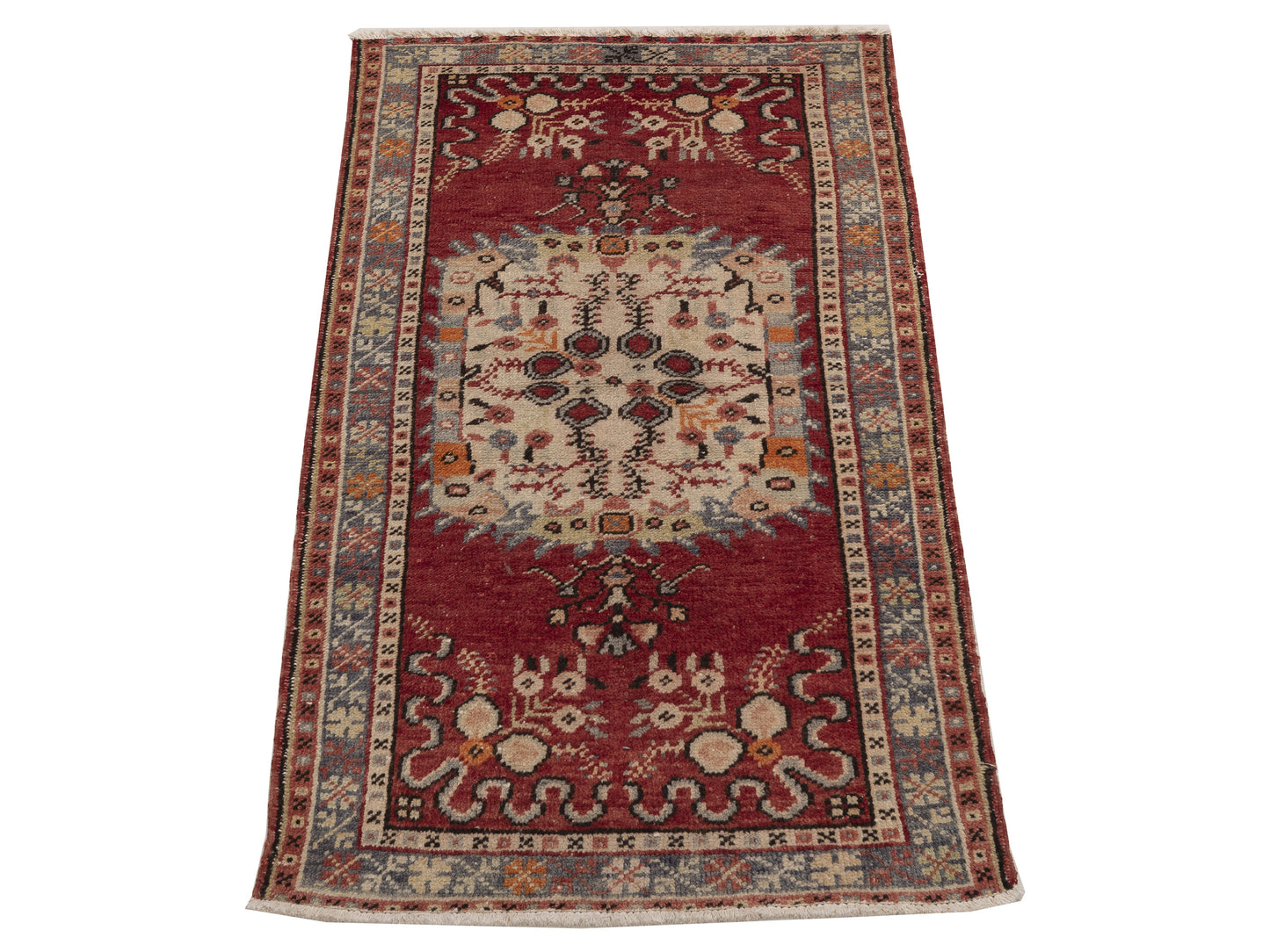 Old Anatolian 154163 Red Gray 2.7x4.9 Hand Knotted Rug